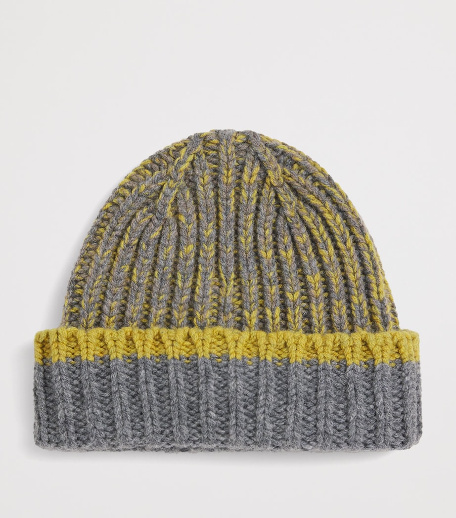 Lambswool Rib-Knit Beanie 76_SLATE Image 2