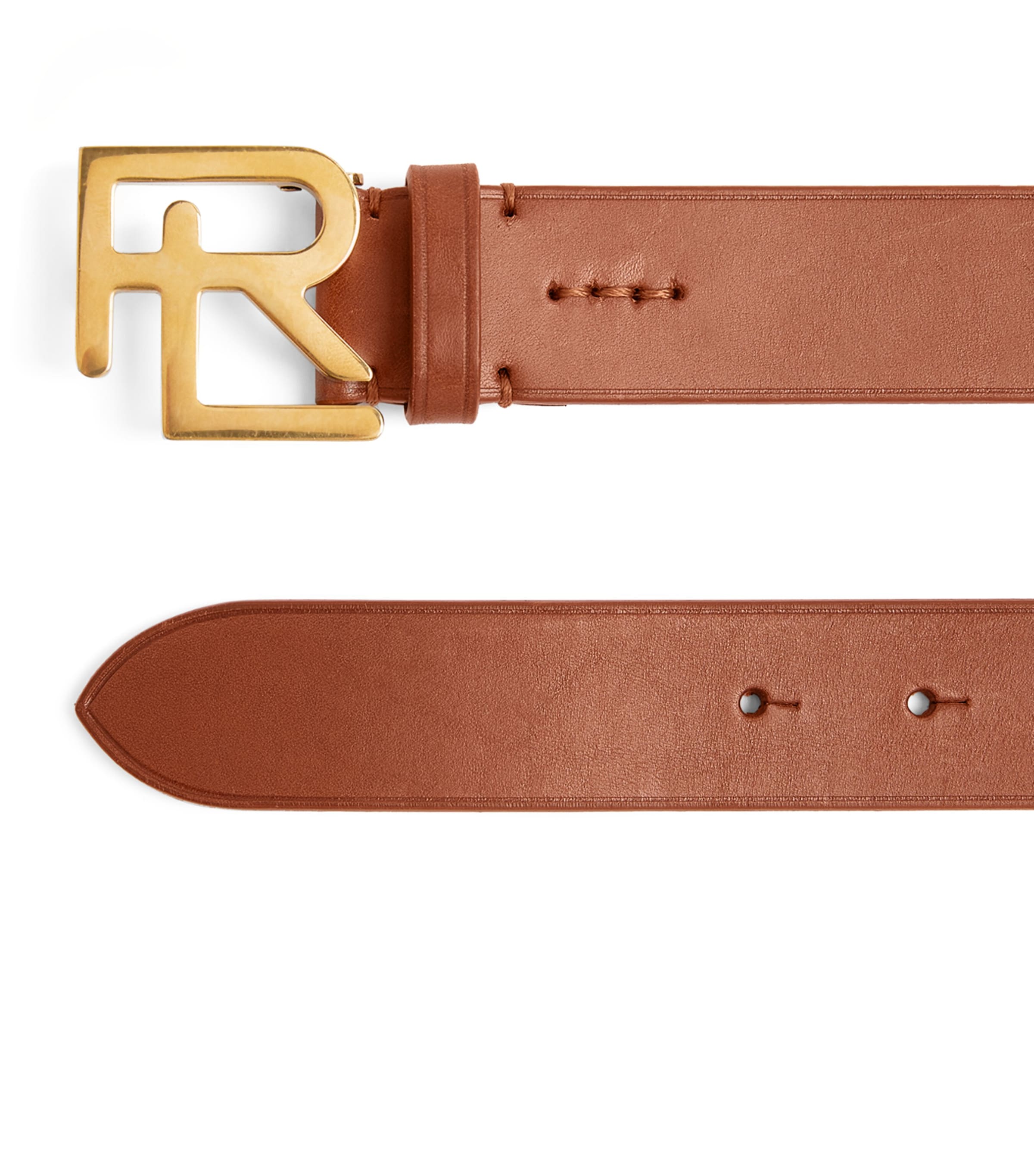 Leather RL Belt TAN Image 6