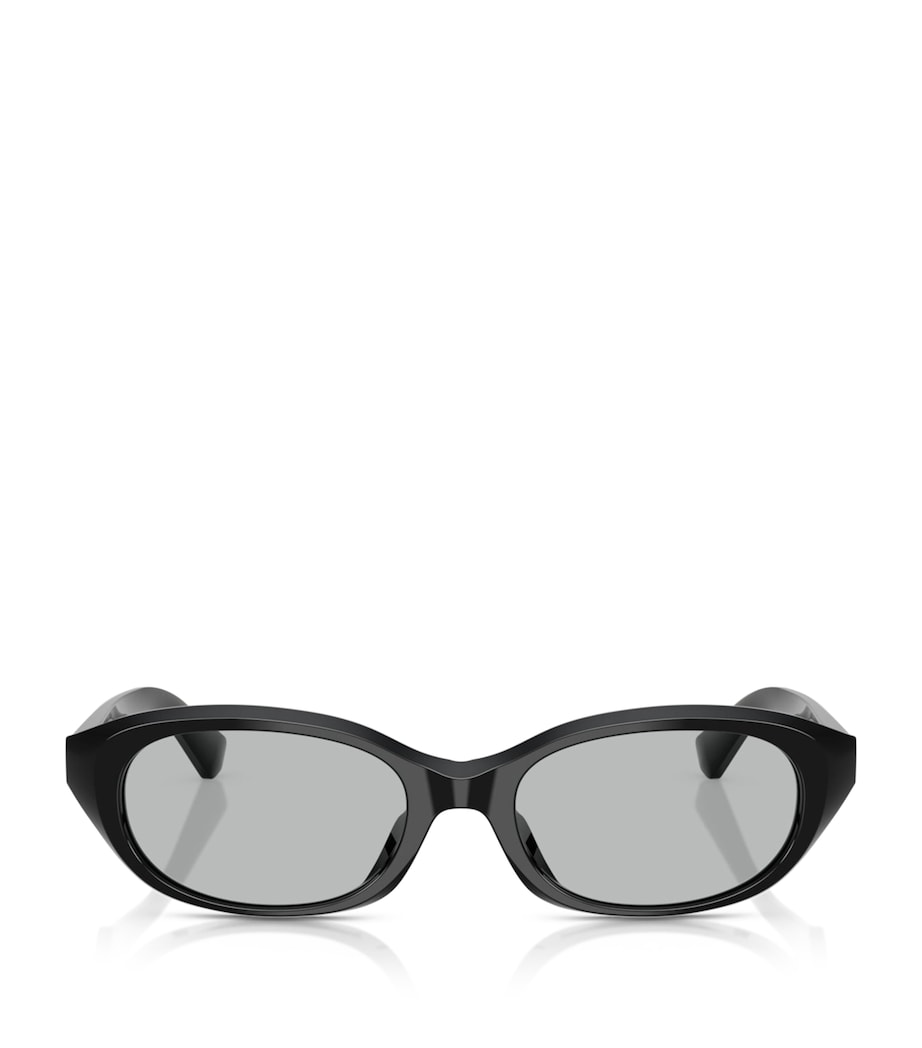 Burberry Acetate Oval Sunglasses Black Image 1