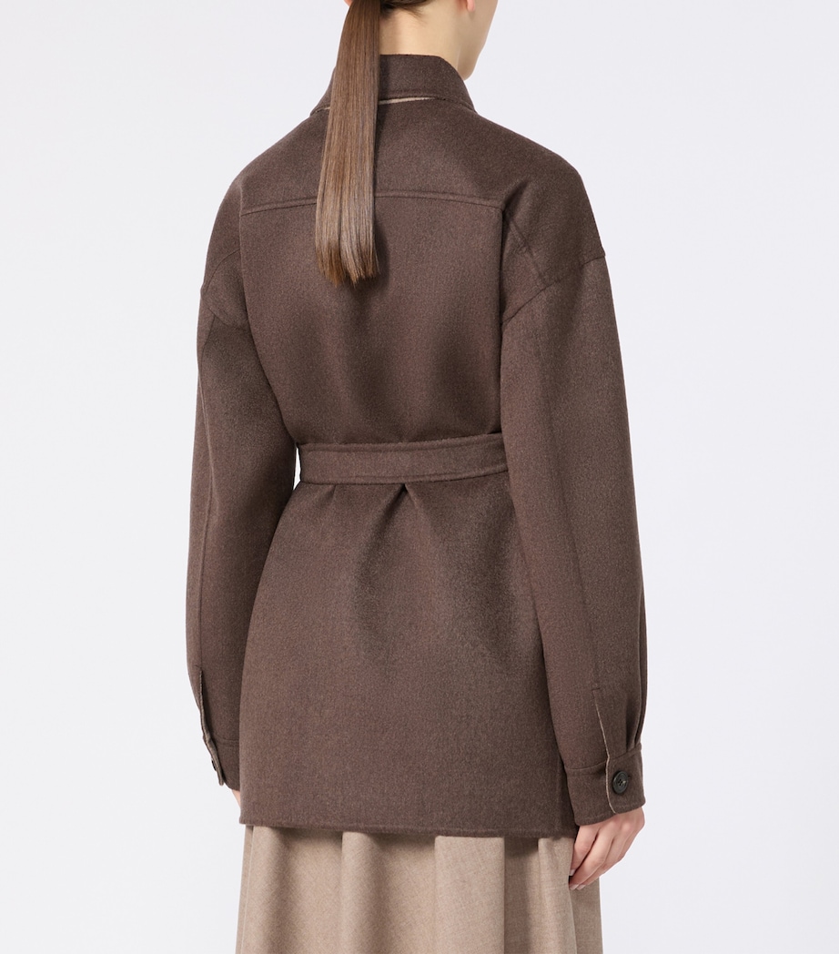 Max Mara Womens Cashmere Jacket Dark Brown Image 3