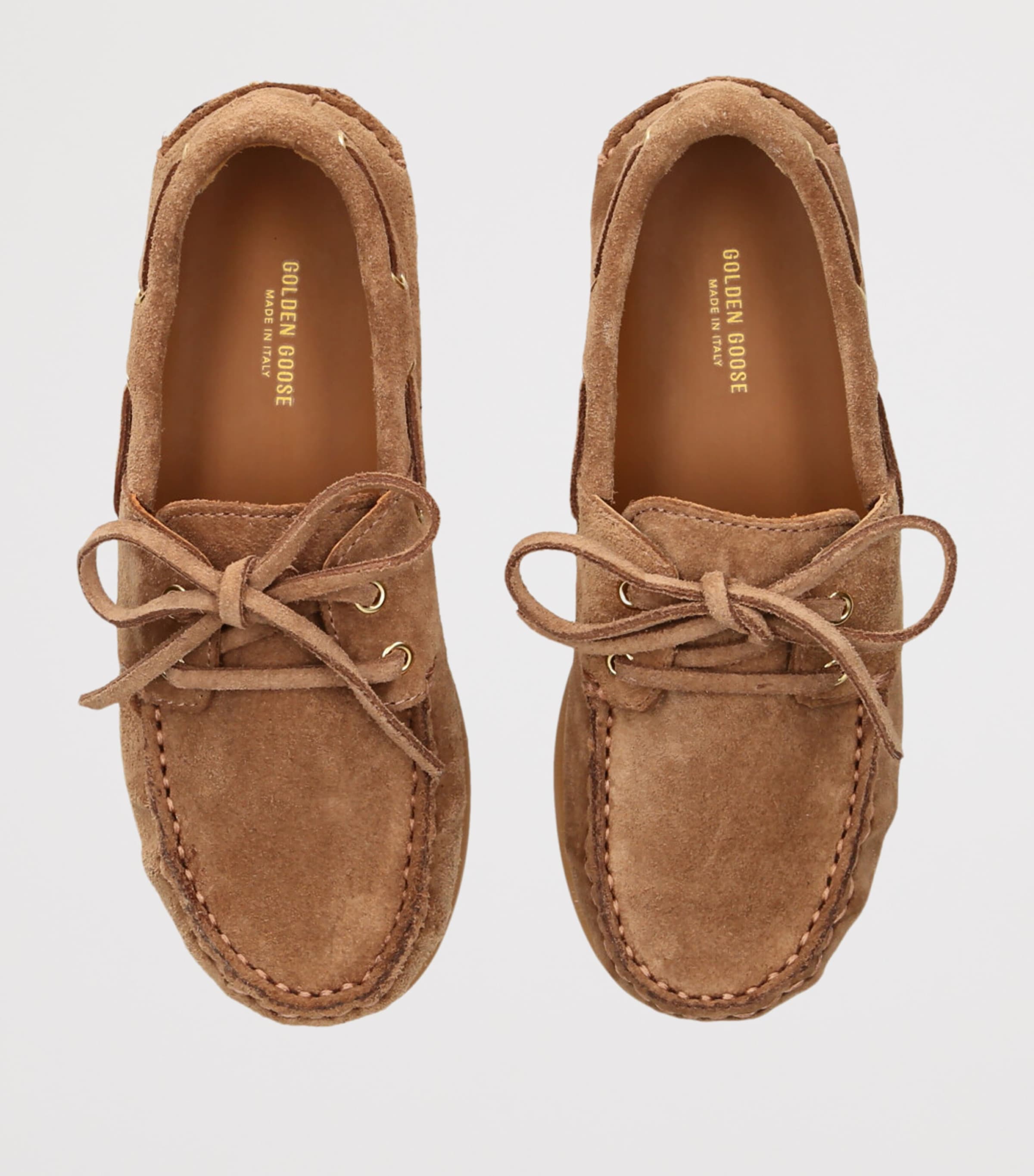 Suede Cruise Boat Shoes BROWN Image 4