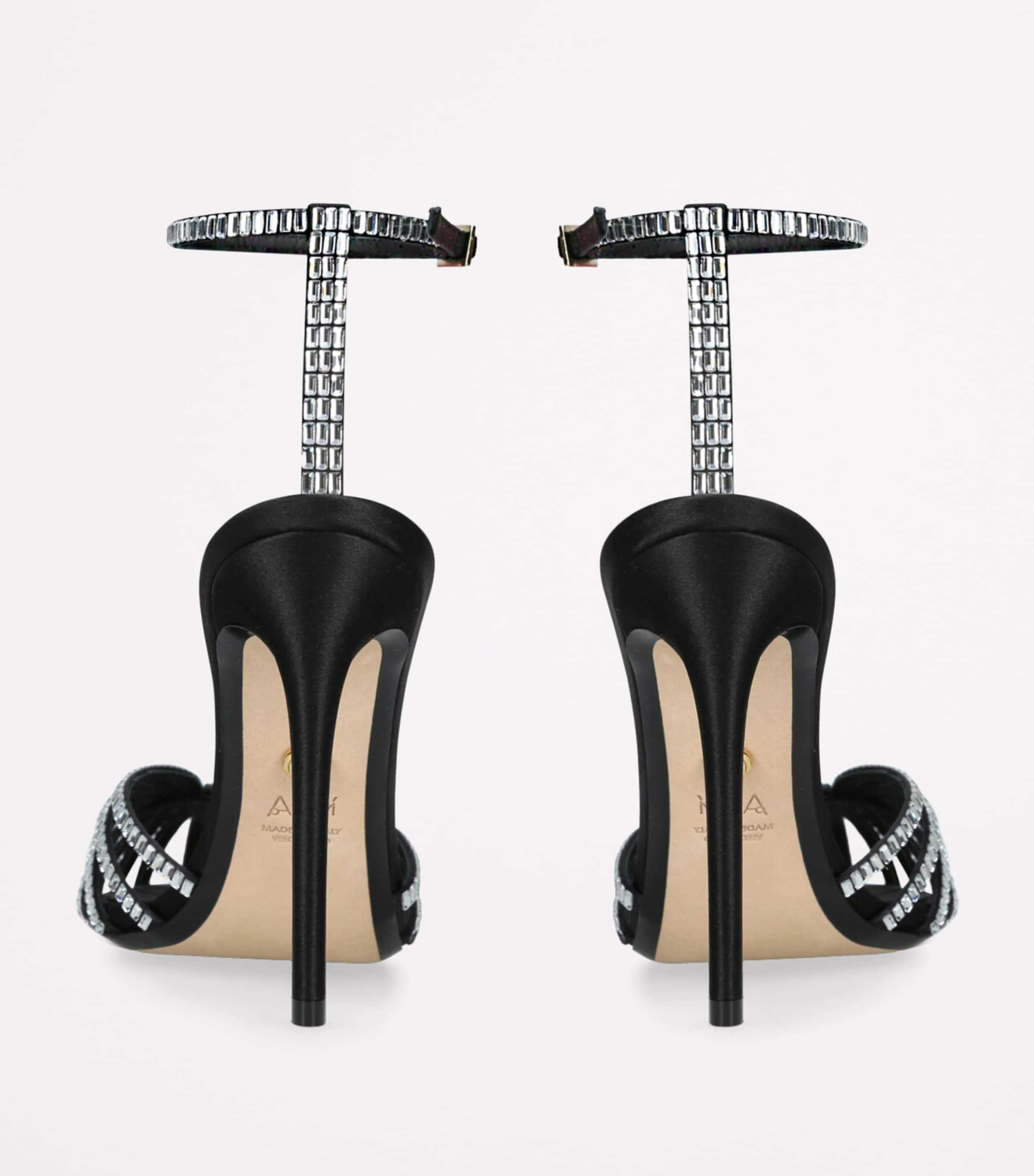 Satin Embellished Penelope Heeled Sandals 110 BLACK/COMB Image 2