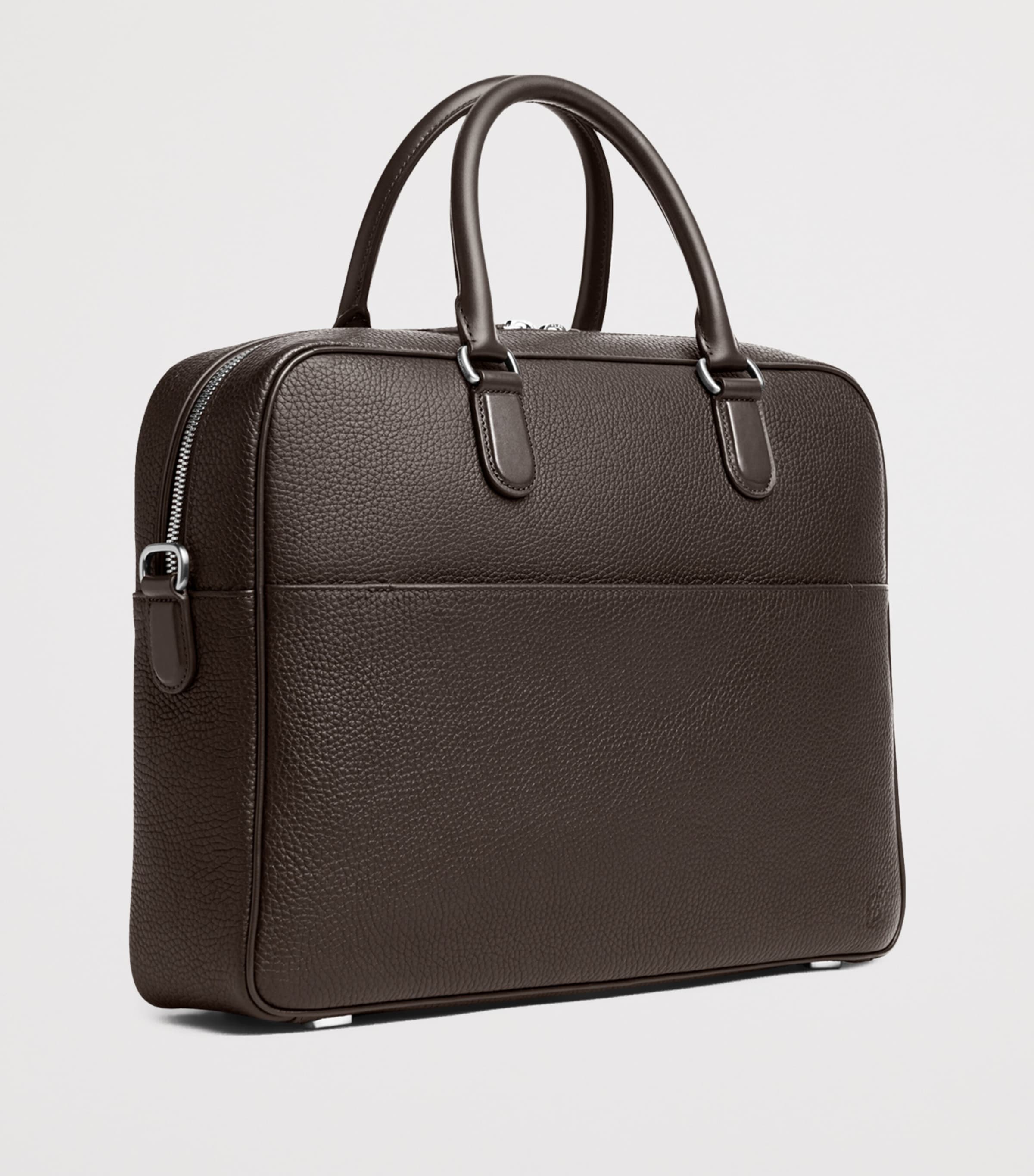 Carl Friedrik Leather Dunloe Briefcase Chocolate Image 2