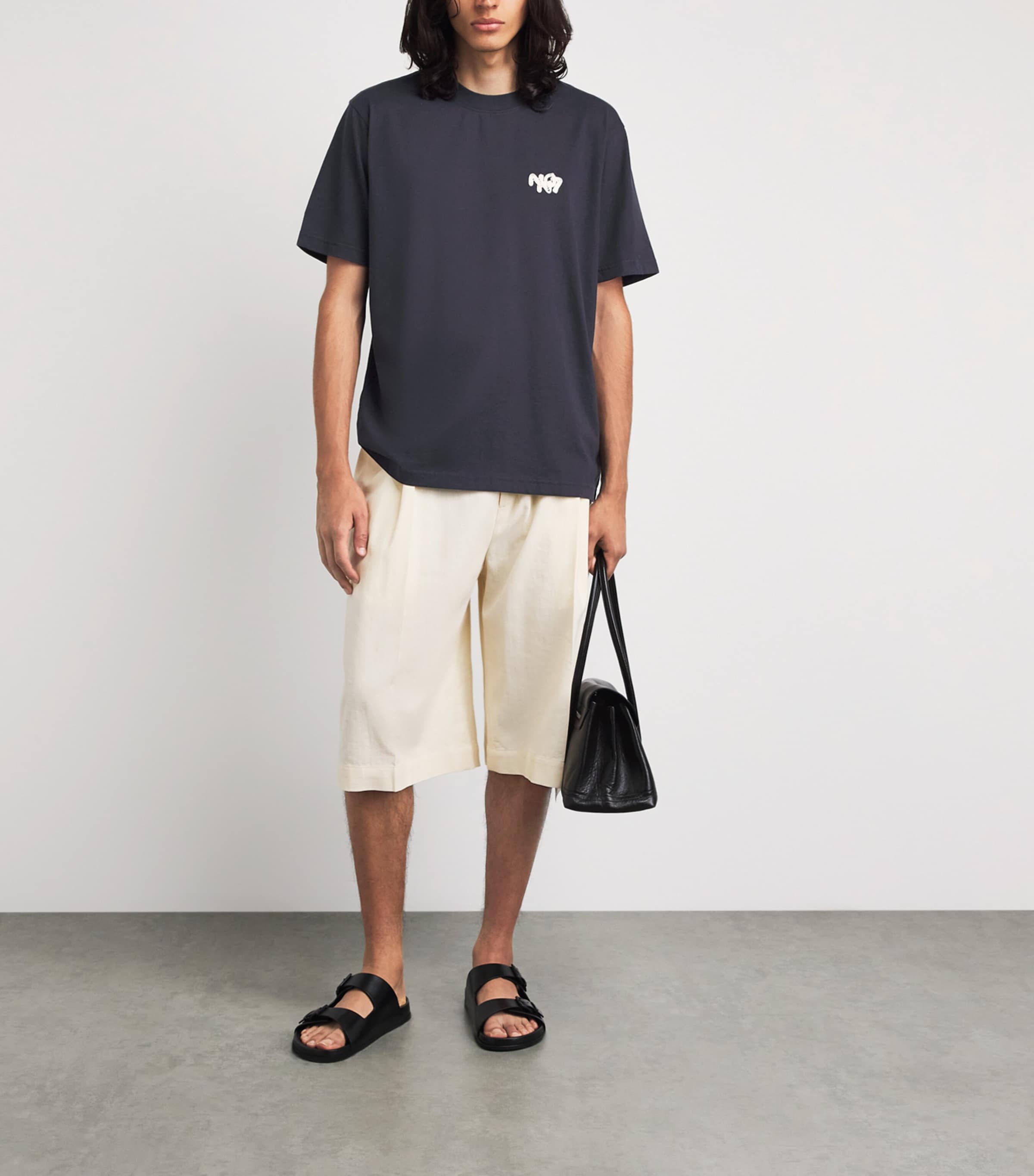 NN.07 Mens Pima Cotton Adam T-Shirt Deep Navy Image 2