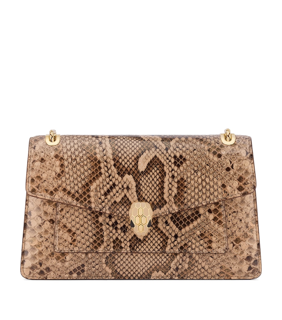 Python Leather Serpenti Forever Shoulder Bag BEIGE Image 1