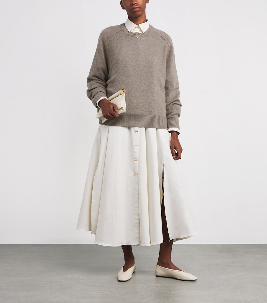 Cashmere Boyfriend Sweater GREIGE Image 2