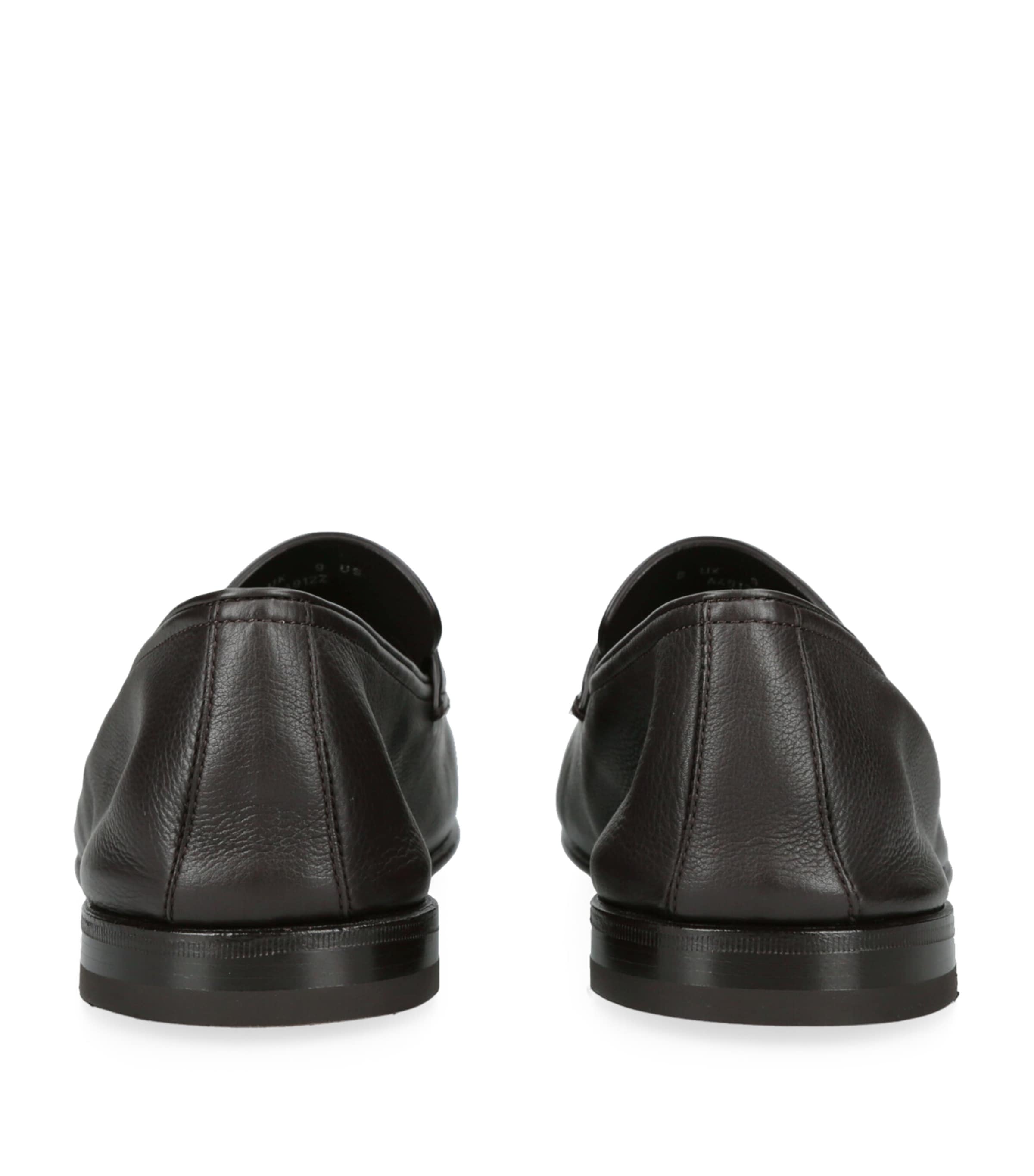 Leather-Cashmere L'Asola SECONDSKIN Loafers DARK BROWN Image 2