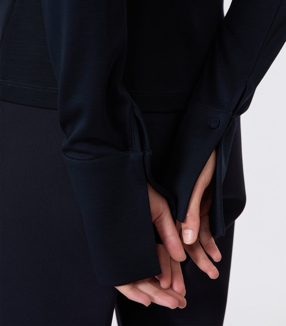 Virgin Wool Wrap Top ULTRAMARINE Image 6