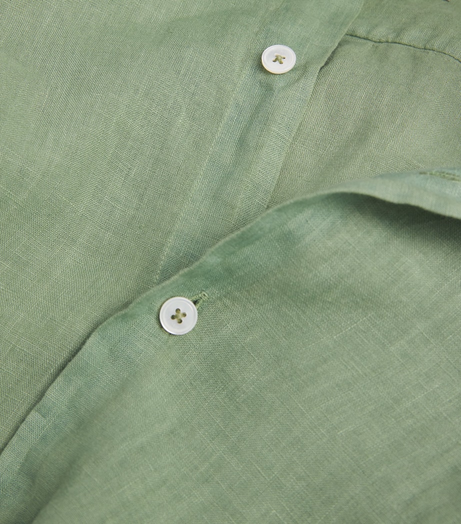 Paul Smith Mens Linen Regular-Fit Shirt Image 6