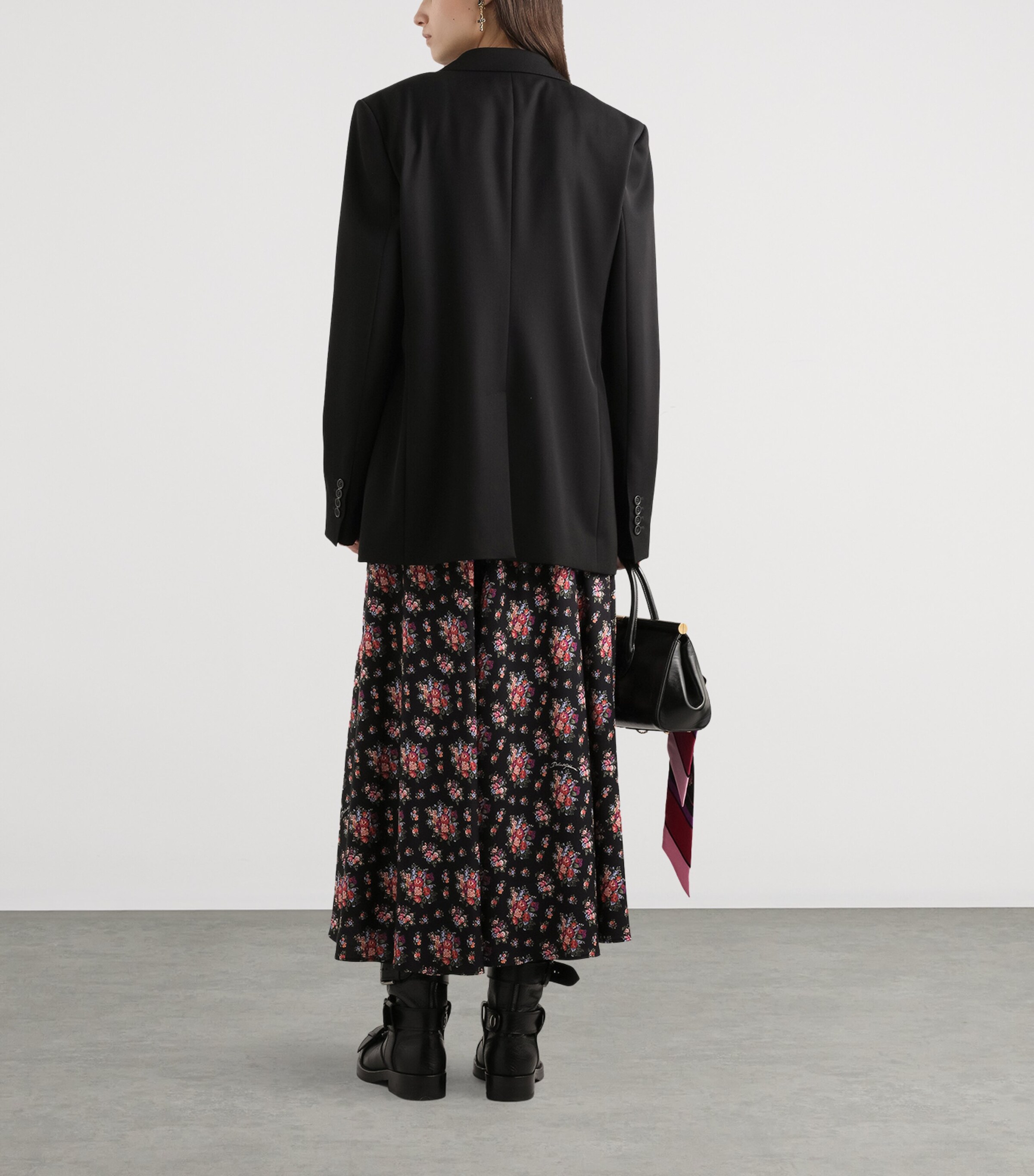 Virgin Wool Relaxed Blazer N0000-BLACK Image 3