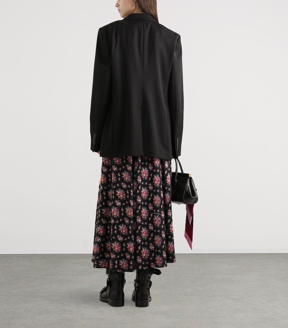 Virgin Wool Relaxed Blazer N0000-BLACK Image 3