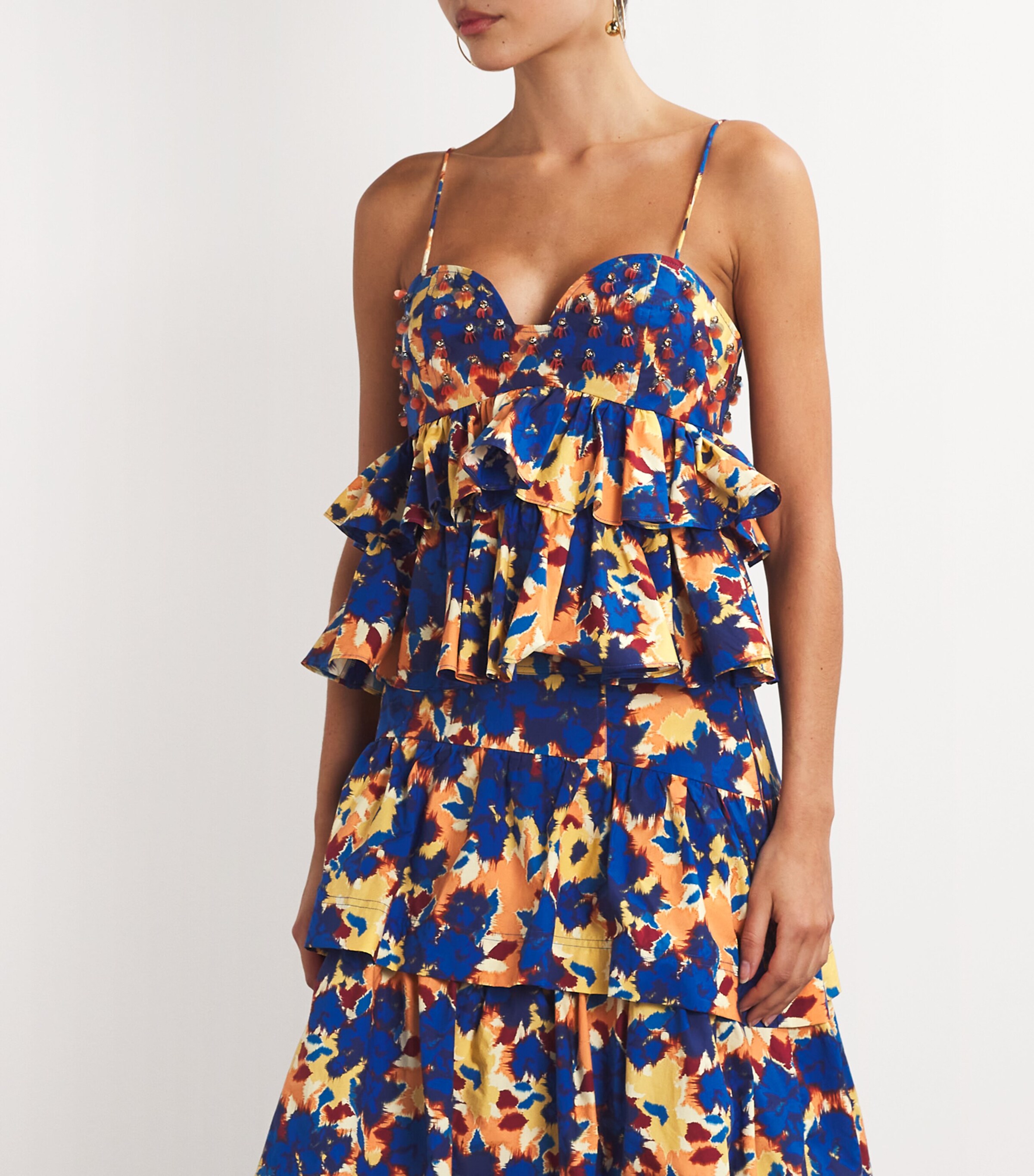 Ulla Johnson Womens Embellished Lucia Top Wildflower Wldfl Image 3