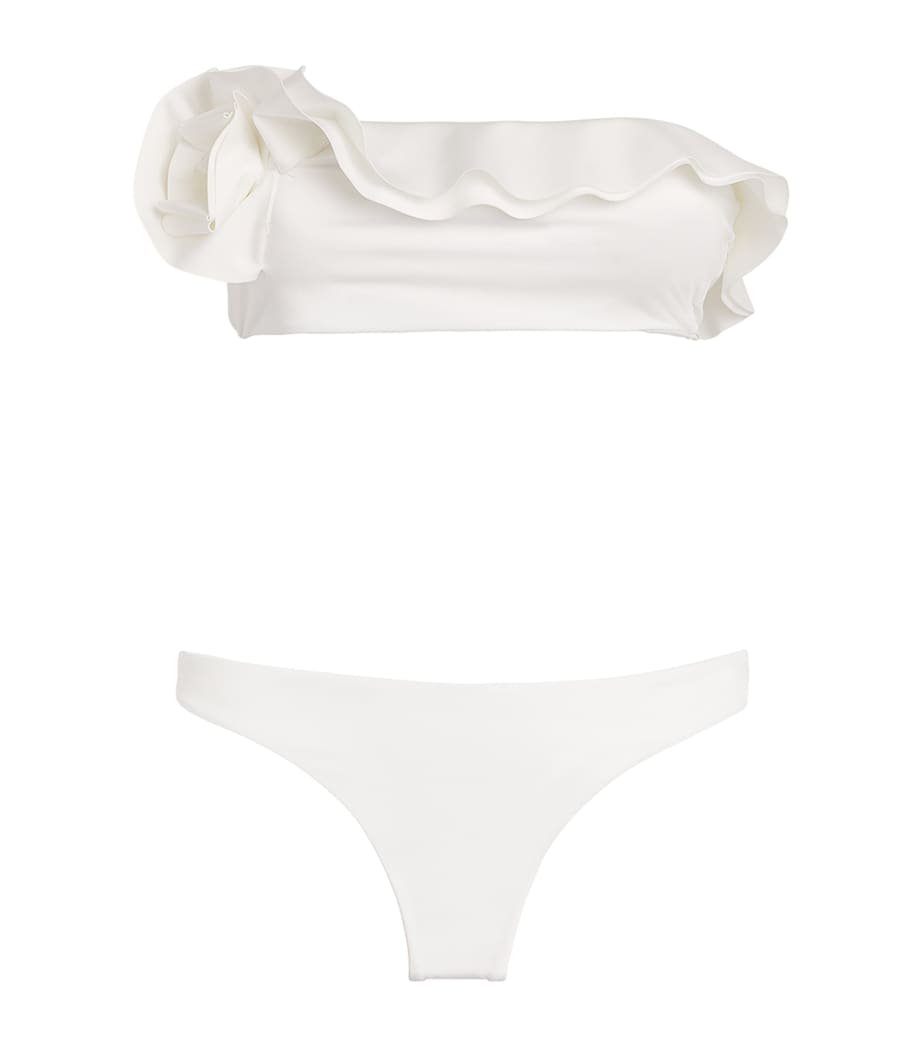 Ruched Yojaira Halterneck Swimsuit 97/OFF WHITE Image 1