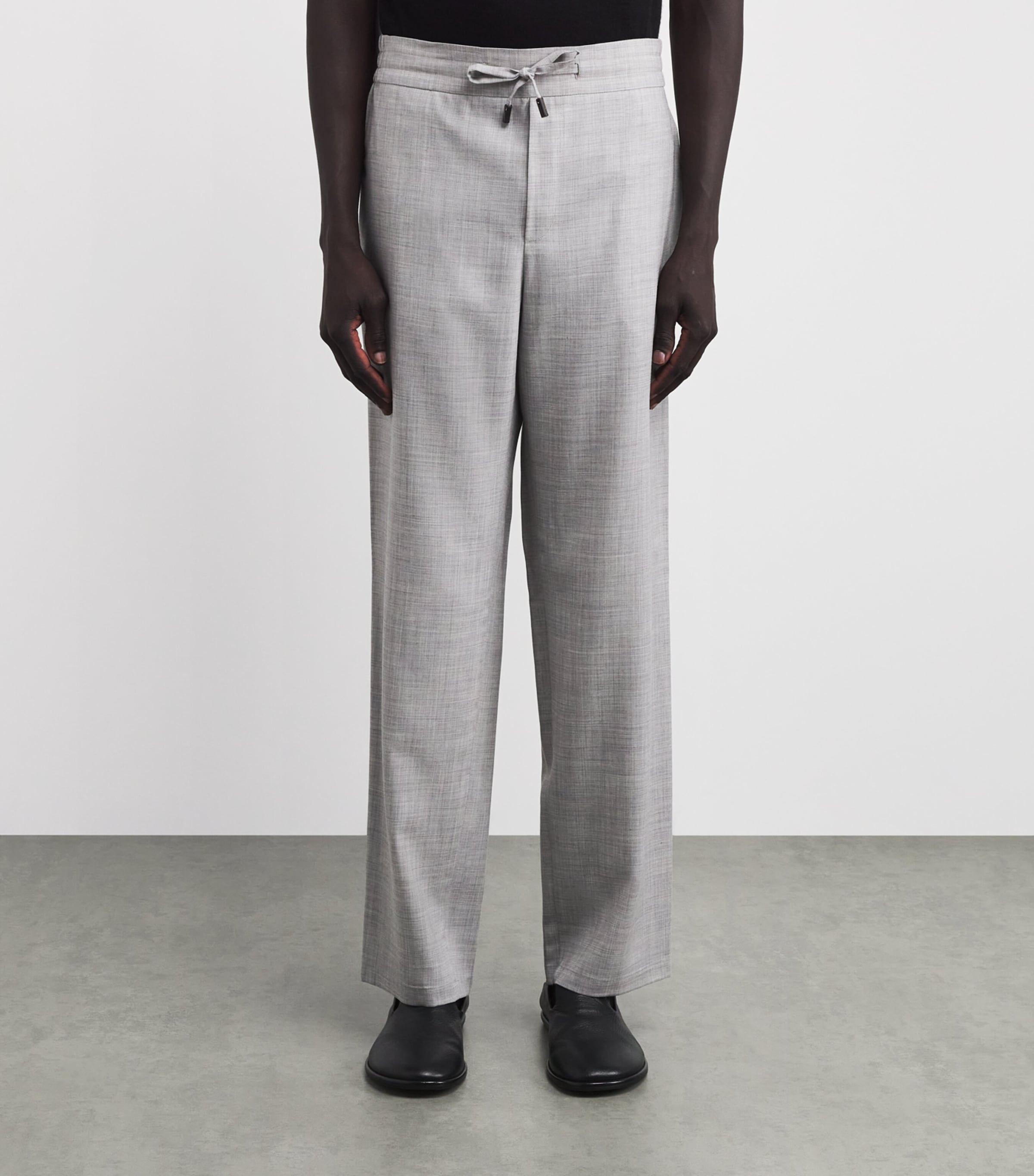 Colombo Mens Cashmere Fleece Trousers Grey Image 3