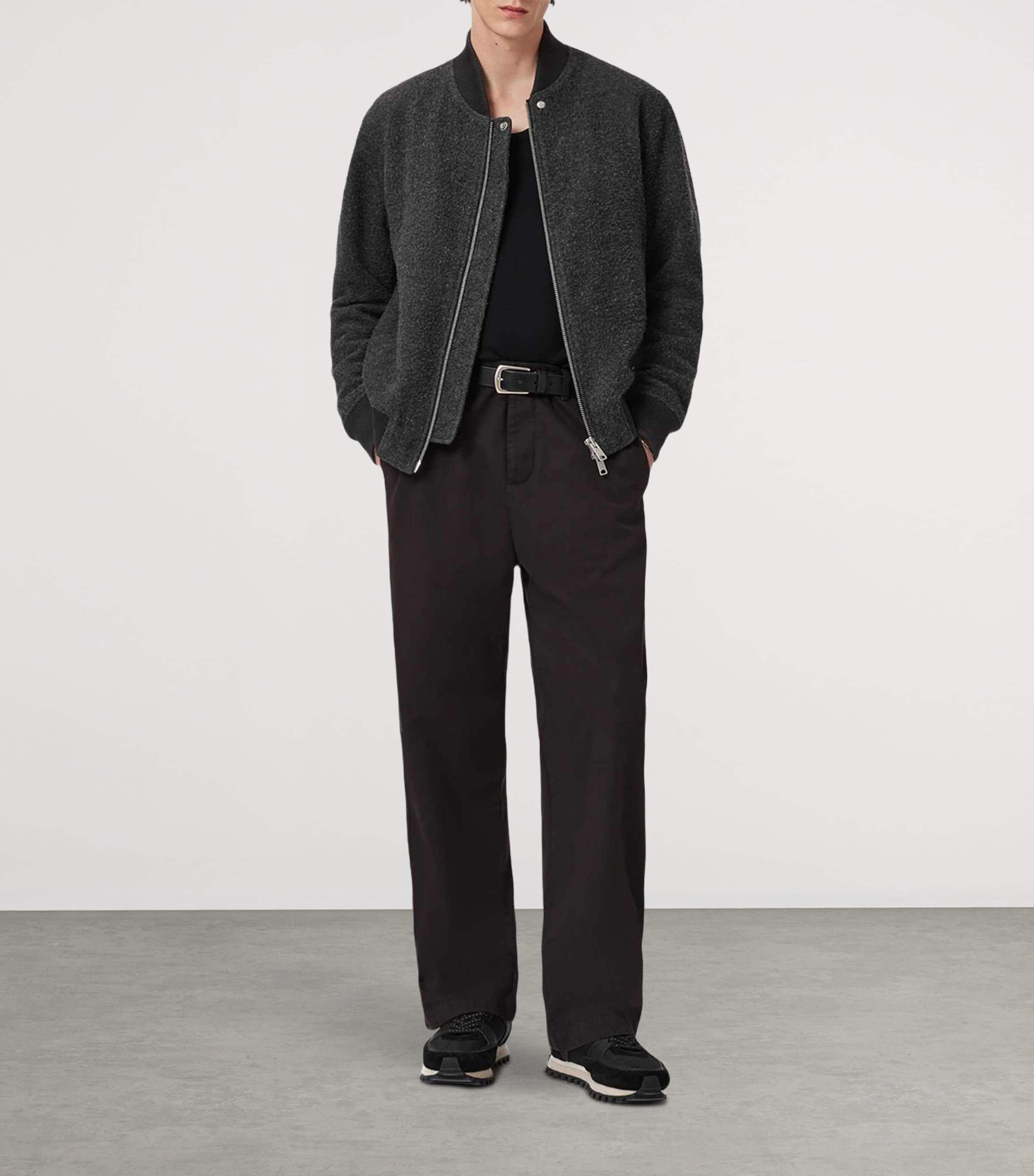 Wool-Blend Saku Bomber Jacket CHARCOAL GREY Image 2