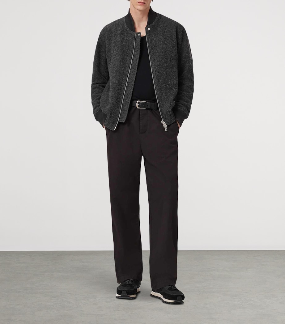 Wool-Blend Saku Bomber Jacket CHARCOAL GREY Image 2