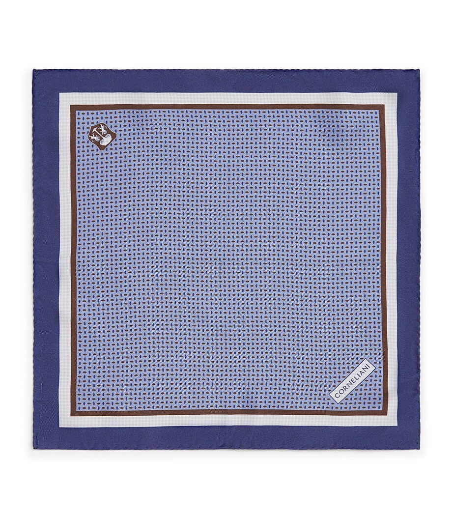 Silk Printed Pocket Square 009 SKY BLUE Image 1