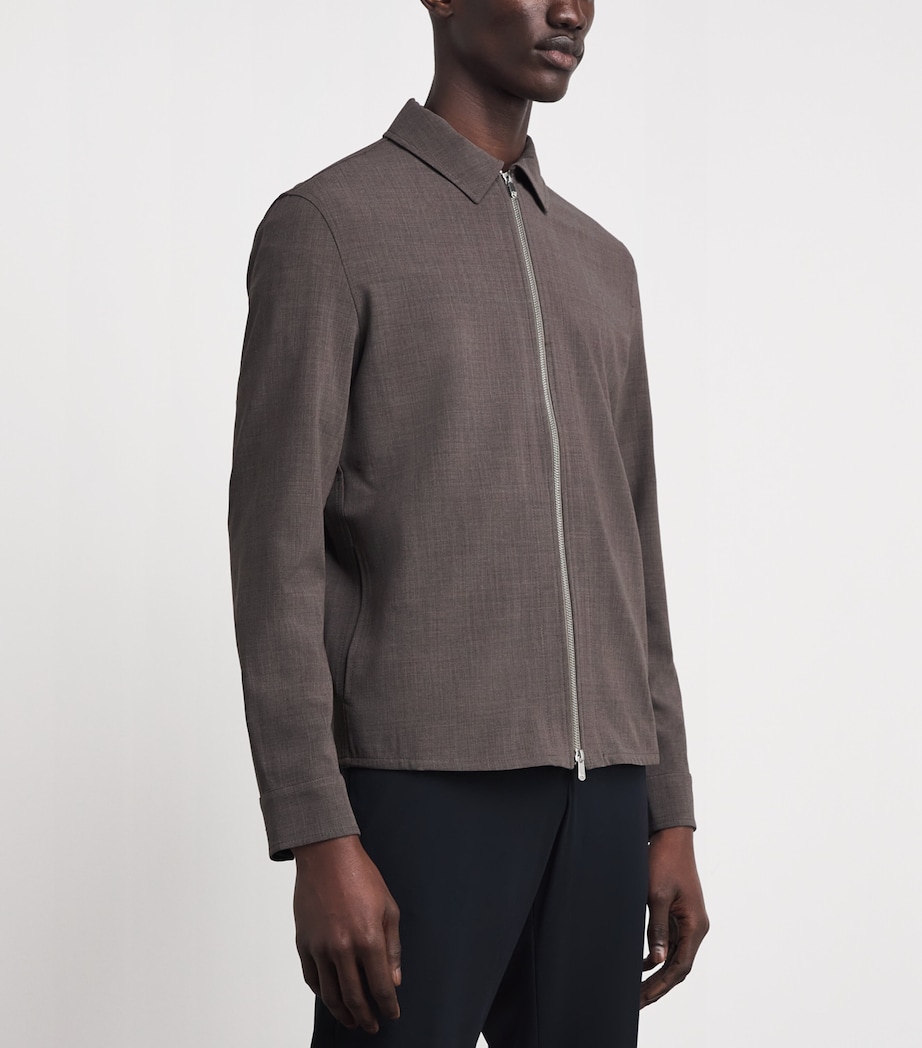 Marco Pescarolo Mens Virgin Wool Technical Jacket Taupe Image 4