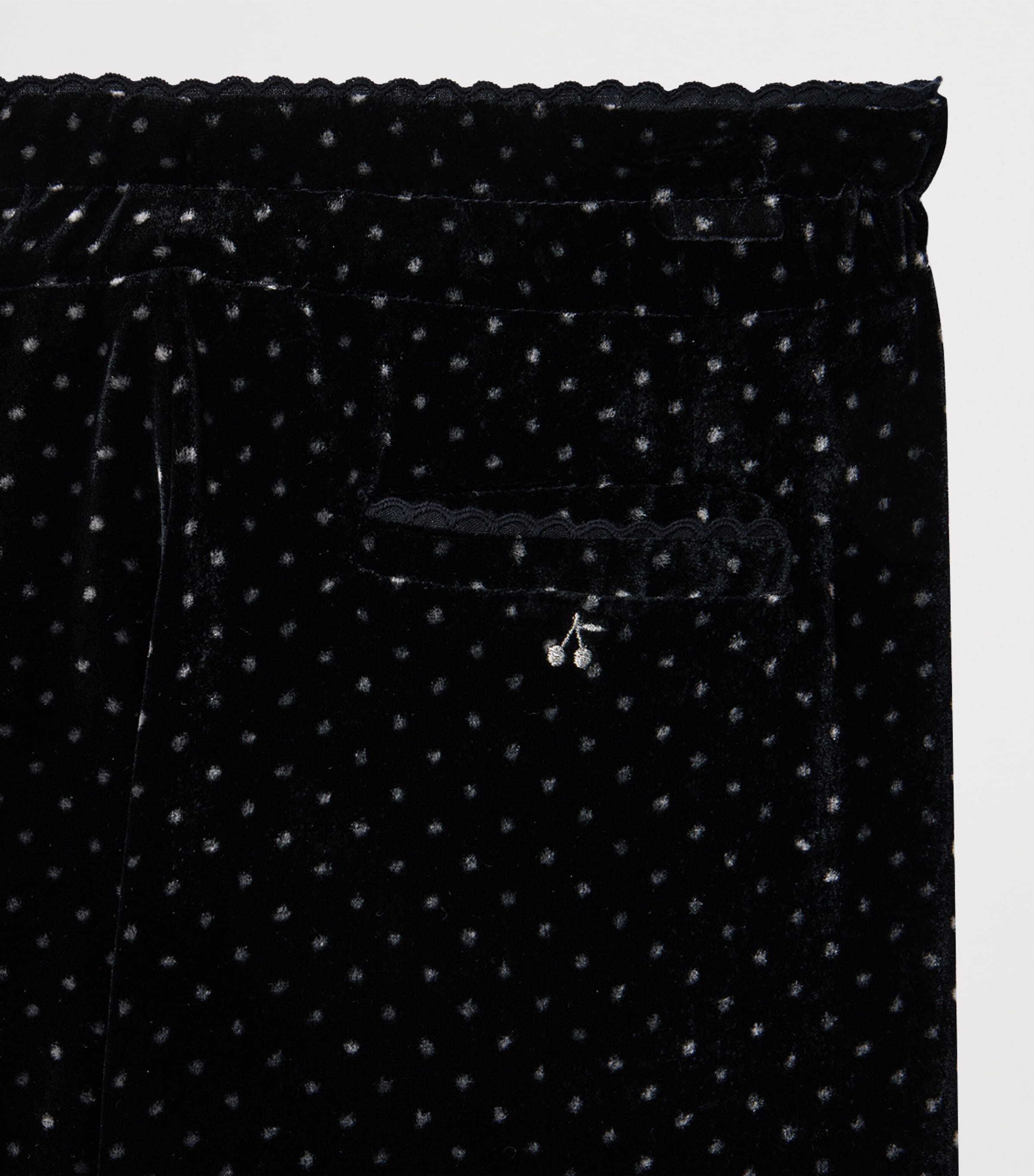 Bonpoint Velvet Glitter Dot Leggings (4-8 Years) Po Noir Image 3