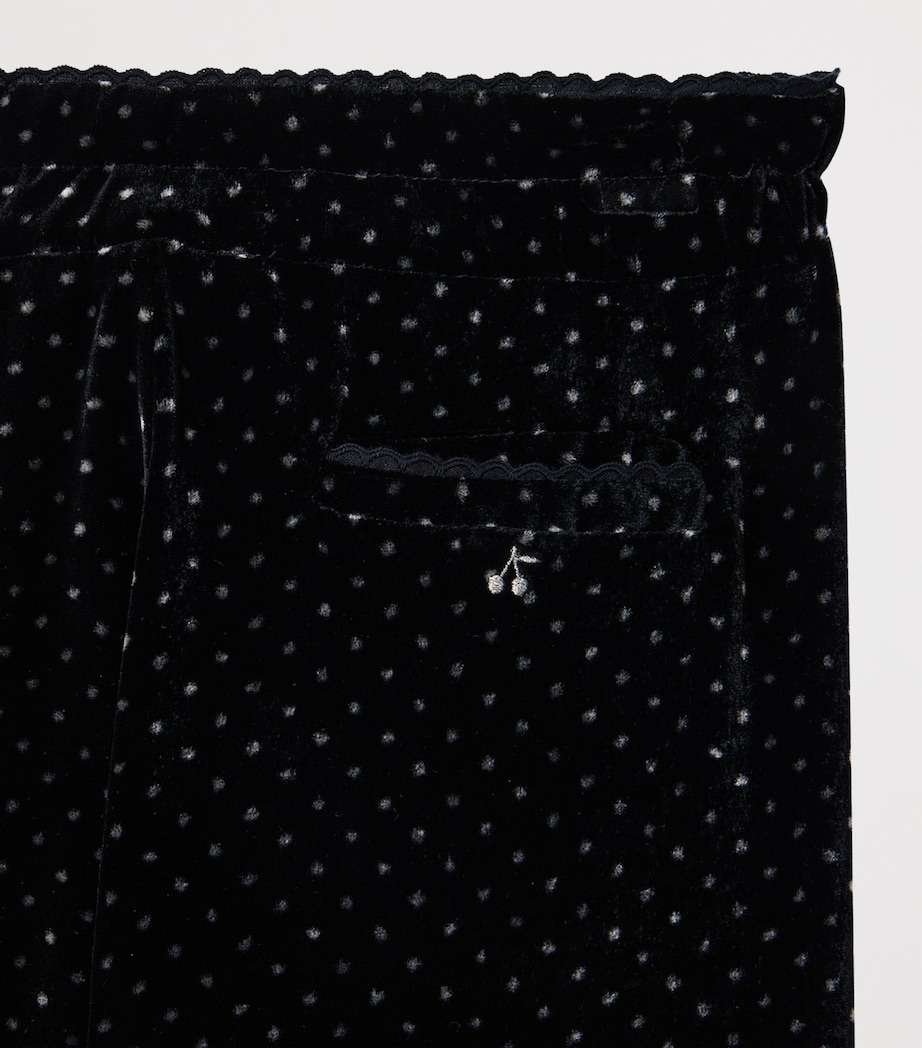 Bonpoint Velvet Glitter Dot Leggings (4-8 Years) Po Noir Image 3