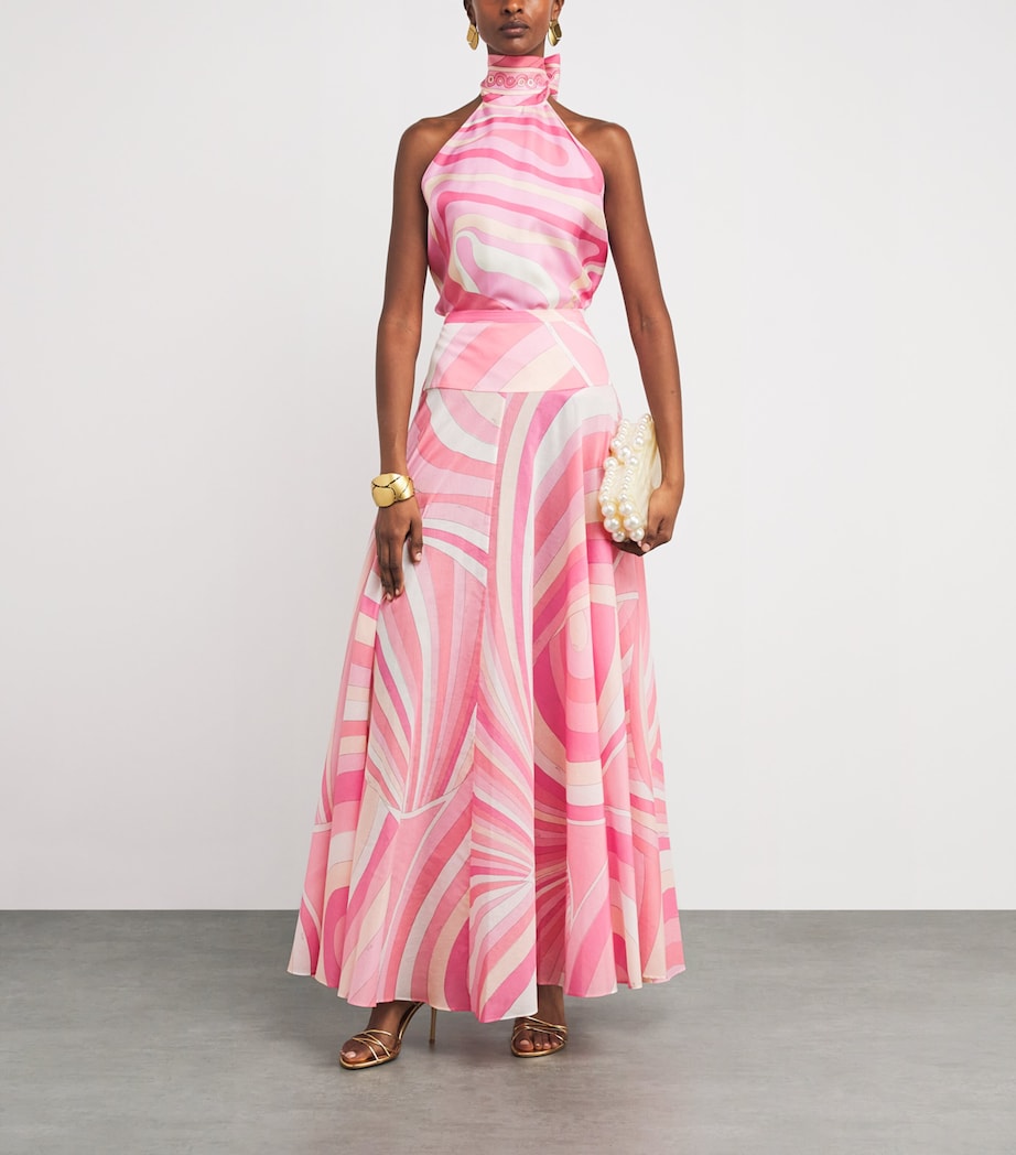 Cotton Printed Maxi Skirt 040 ROSA Image 2