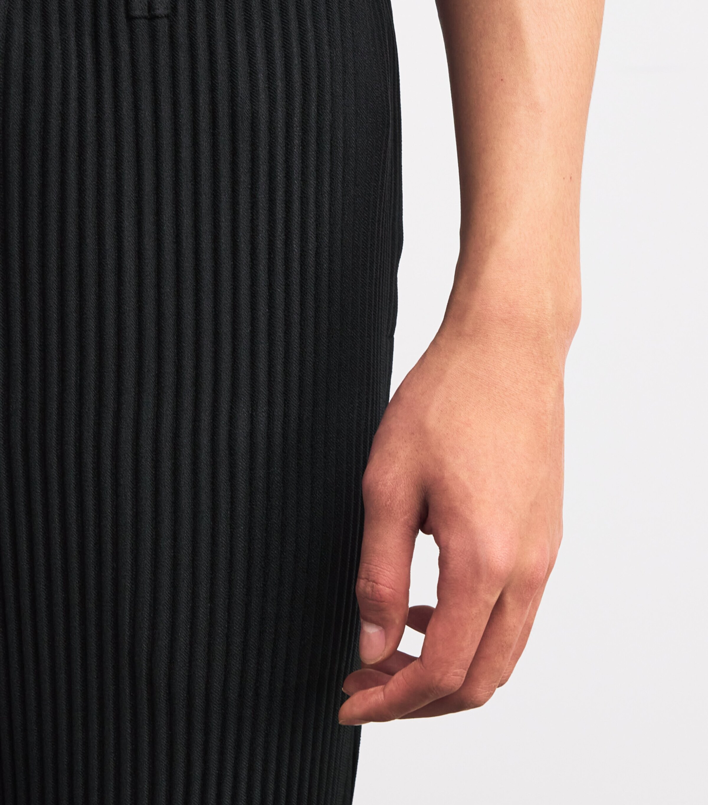 Homme Plissé Issey Miyake Mens Pleated Tailored Trousers Black Image 6