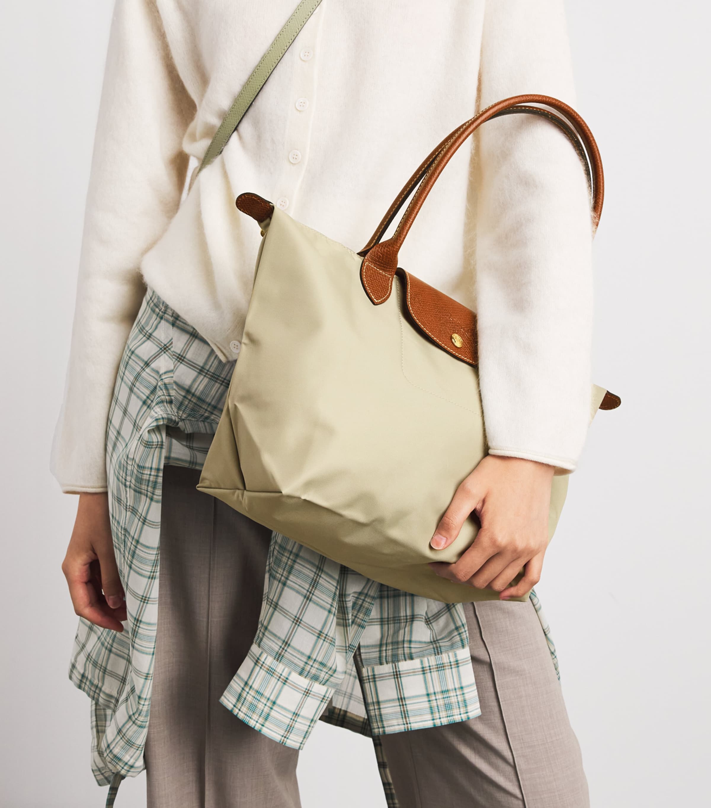 Longchamp Medium Le Pliage Original Handbag Galet Image 4