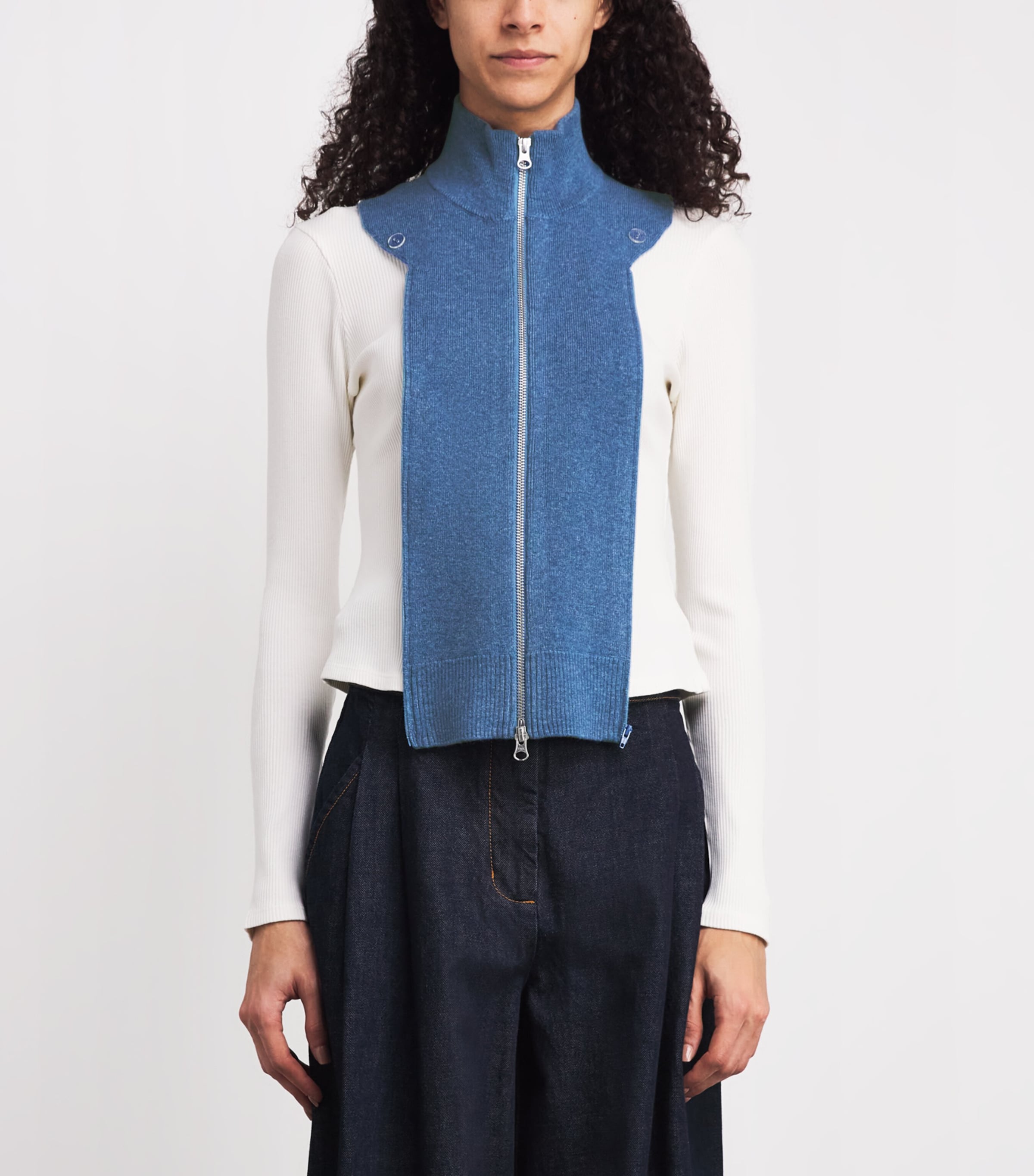 Merino Wool-Cashmere Uptown Dickey B1464 BLU COAST MLNG Image 4