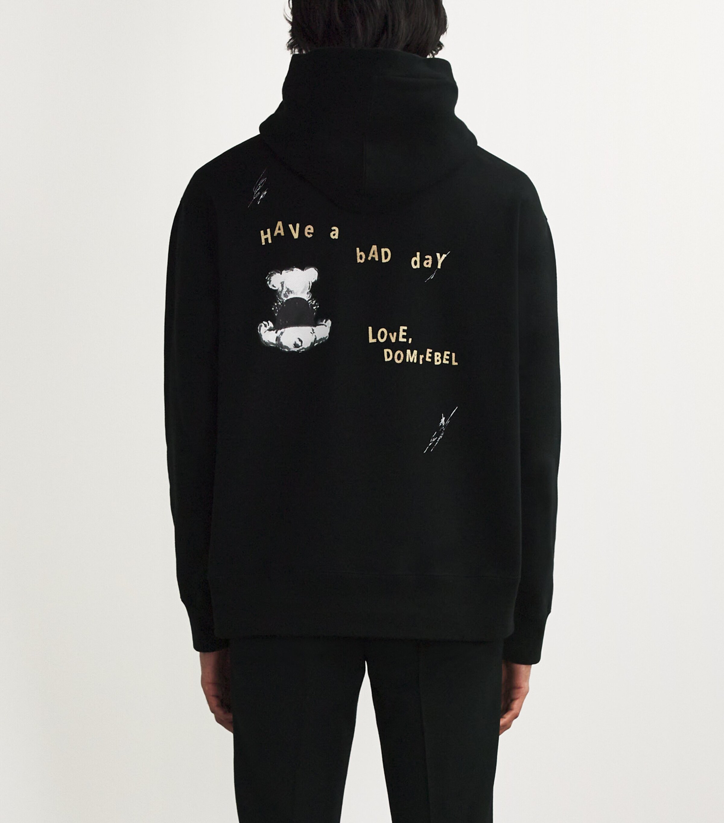 Cotton Gloomy Hoodie BLACK Image 4