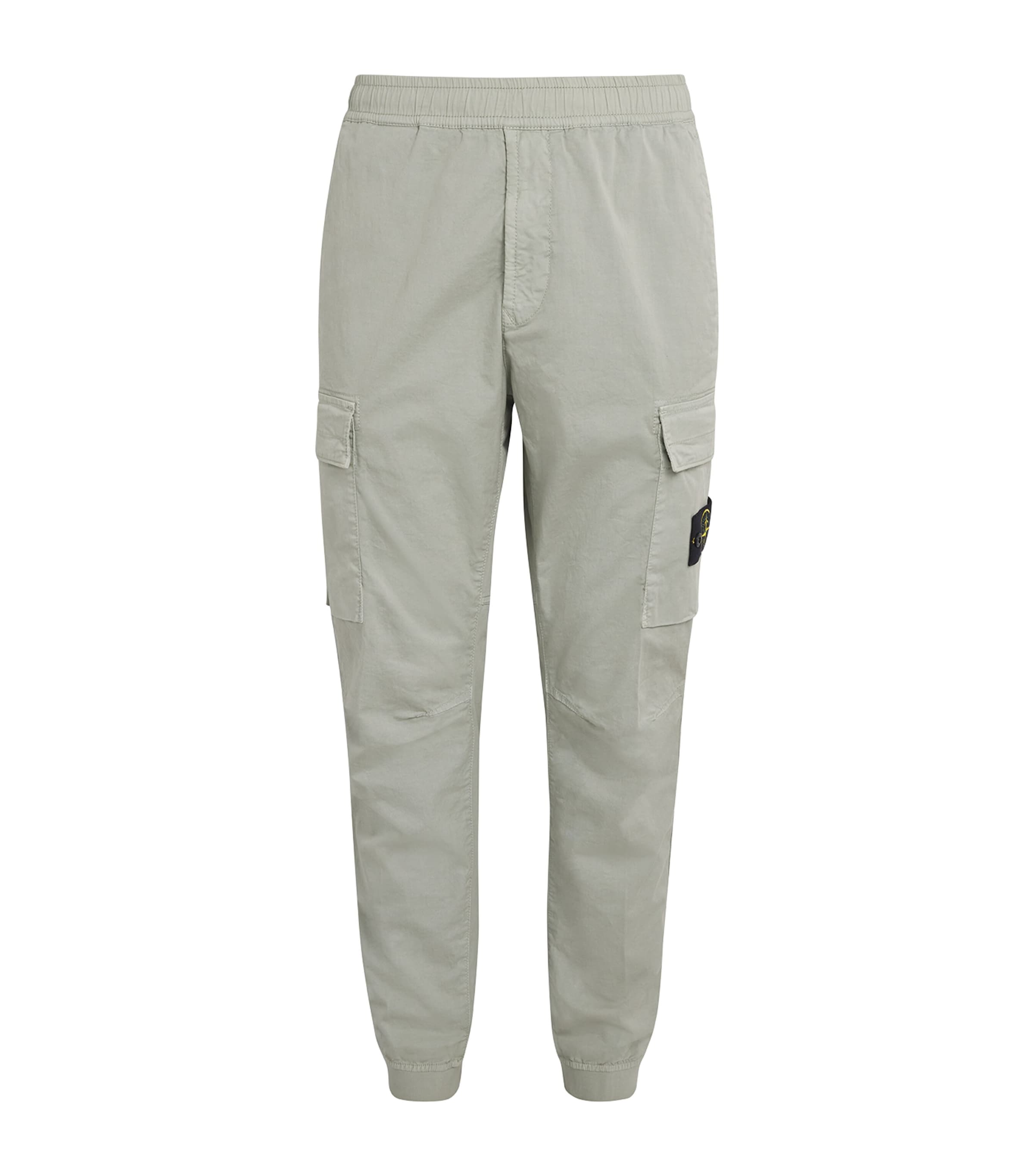 Stone Island Mens Stretch-Cotton Tapered Cargo Trousers Image 1