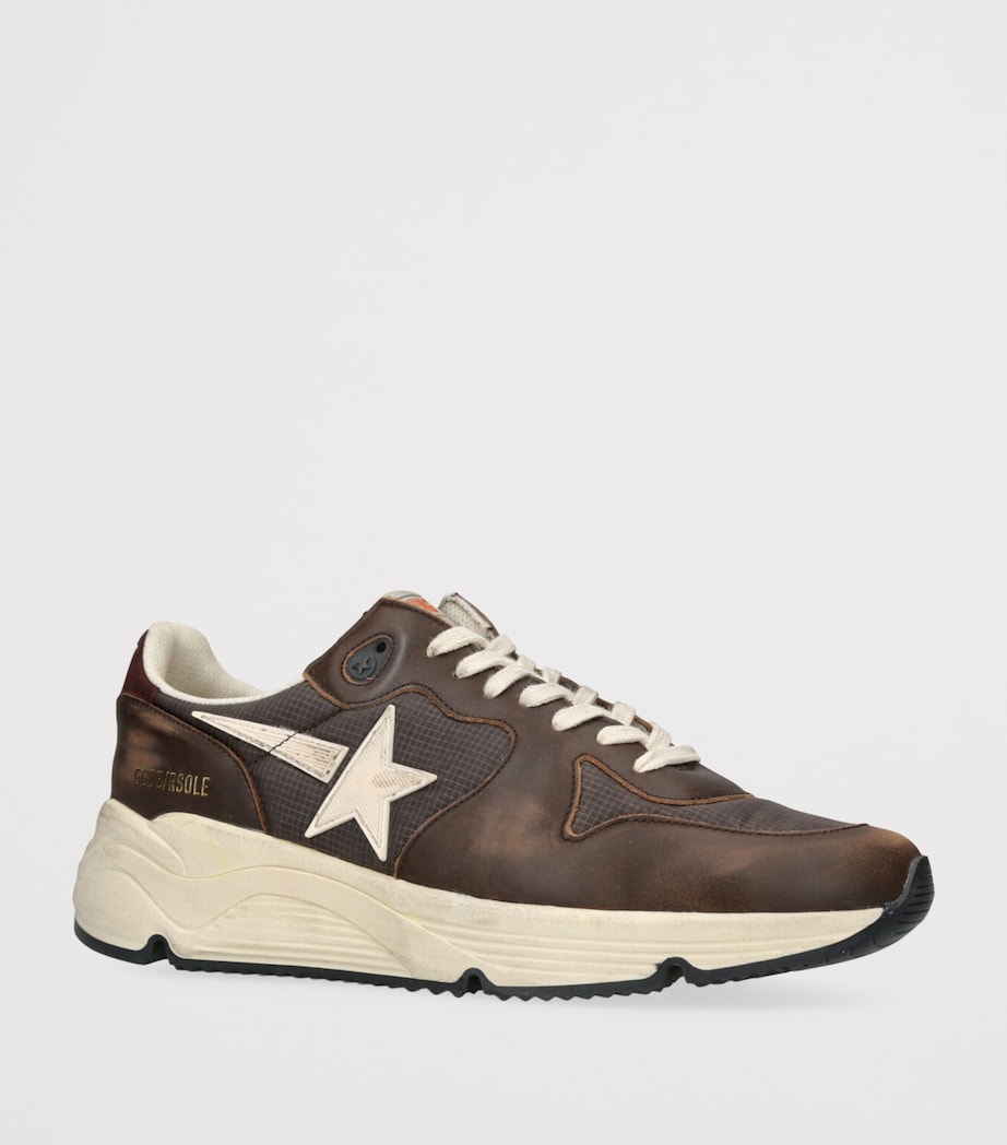 Leather Running Sole Sneakers BROWN/OTH Image 3