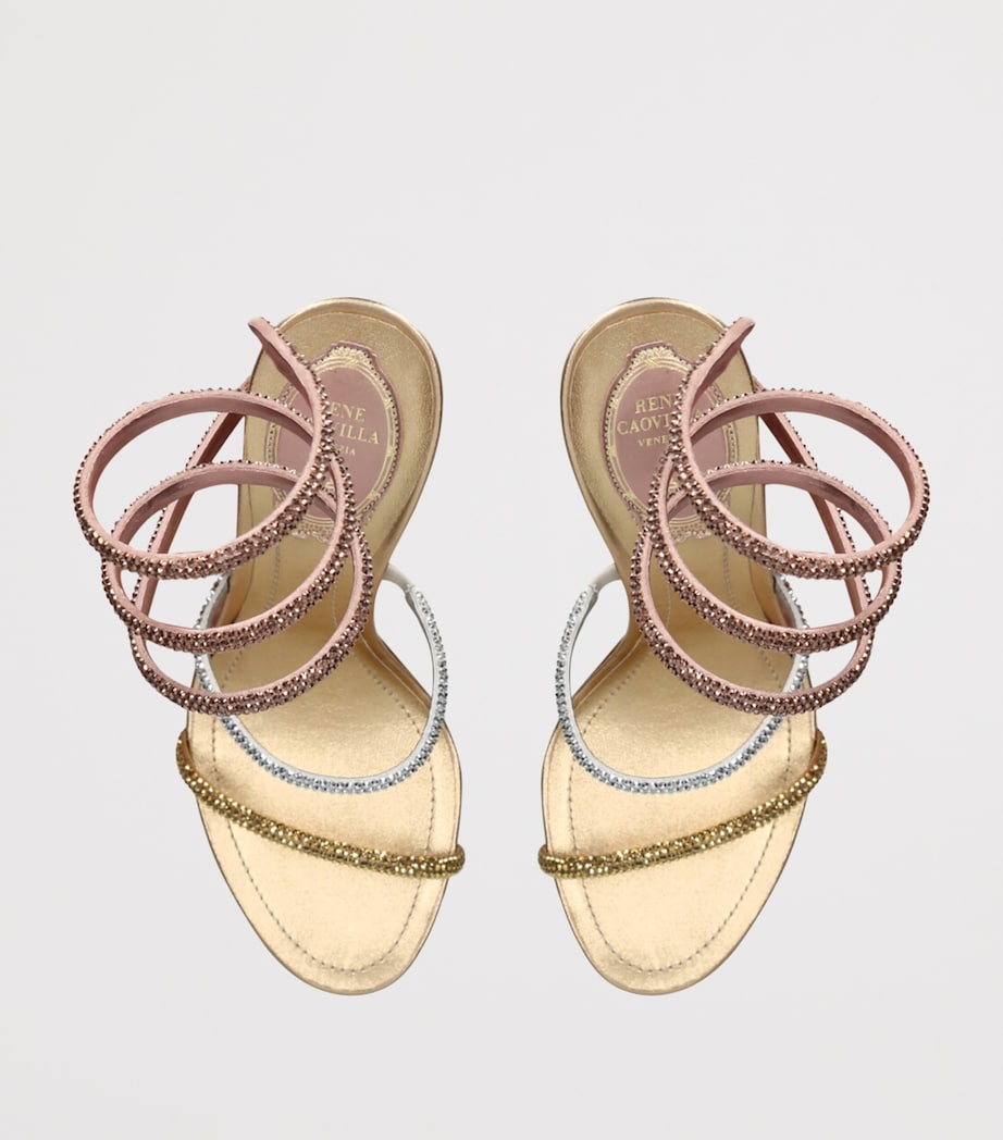 Satin Embellished Cleo Sandals 105 GOLD COMB Image 4