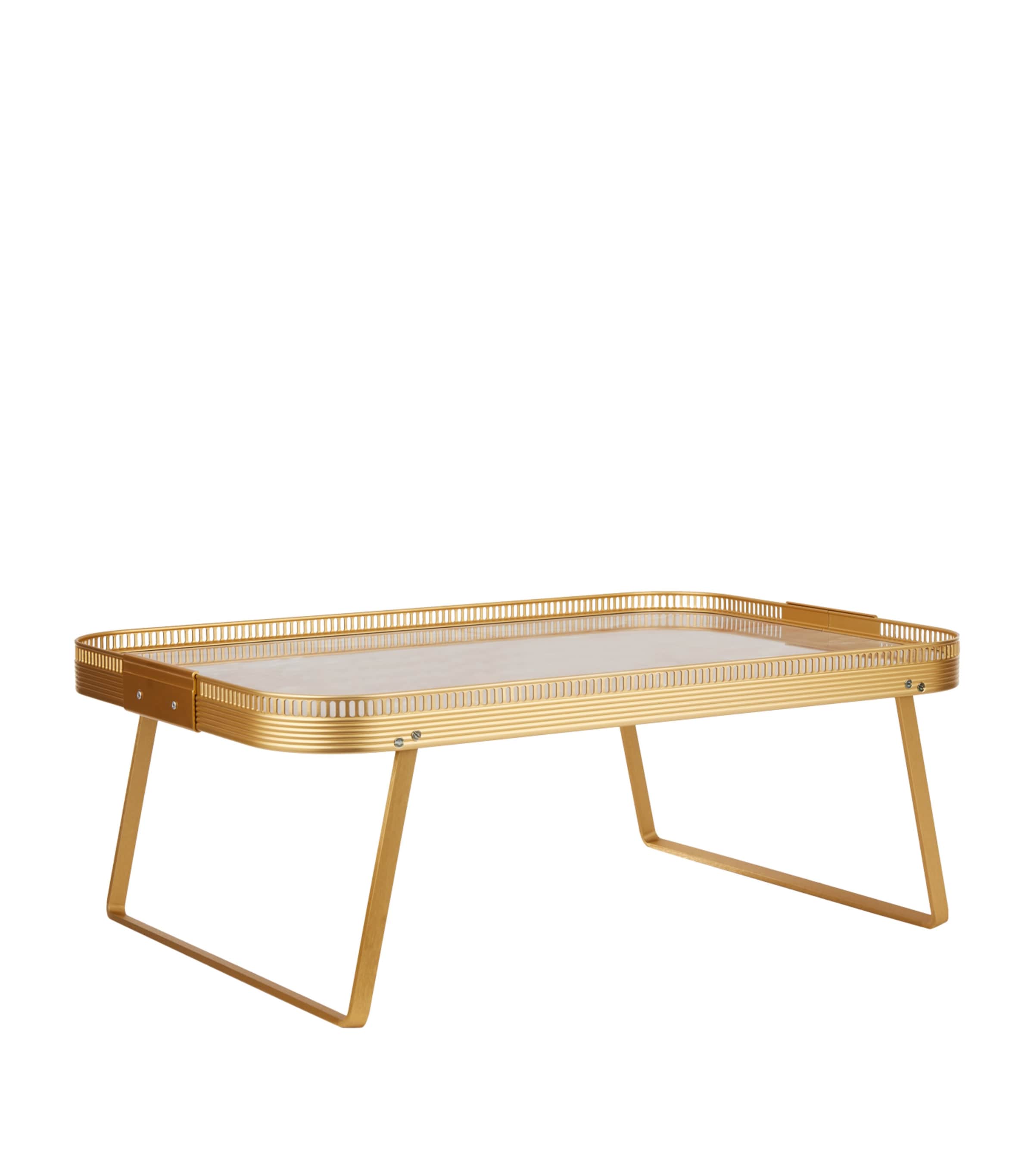 Rubber Grip Bed Tray (51cm) GOLD W/ONYX MARBLE Image 2