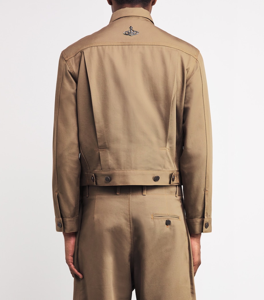 Cropped Marlene Denim Jacket C404-CAMEL Image 4