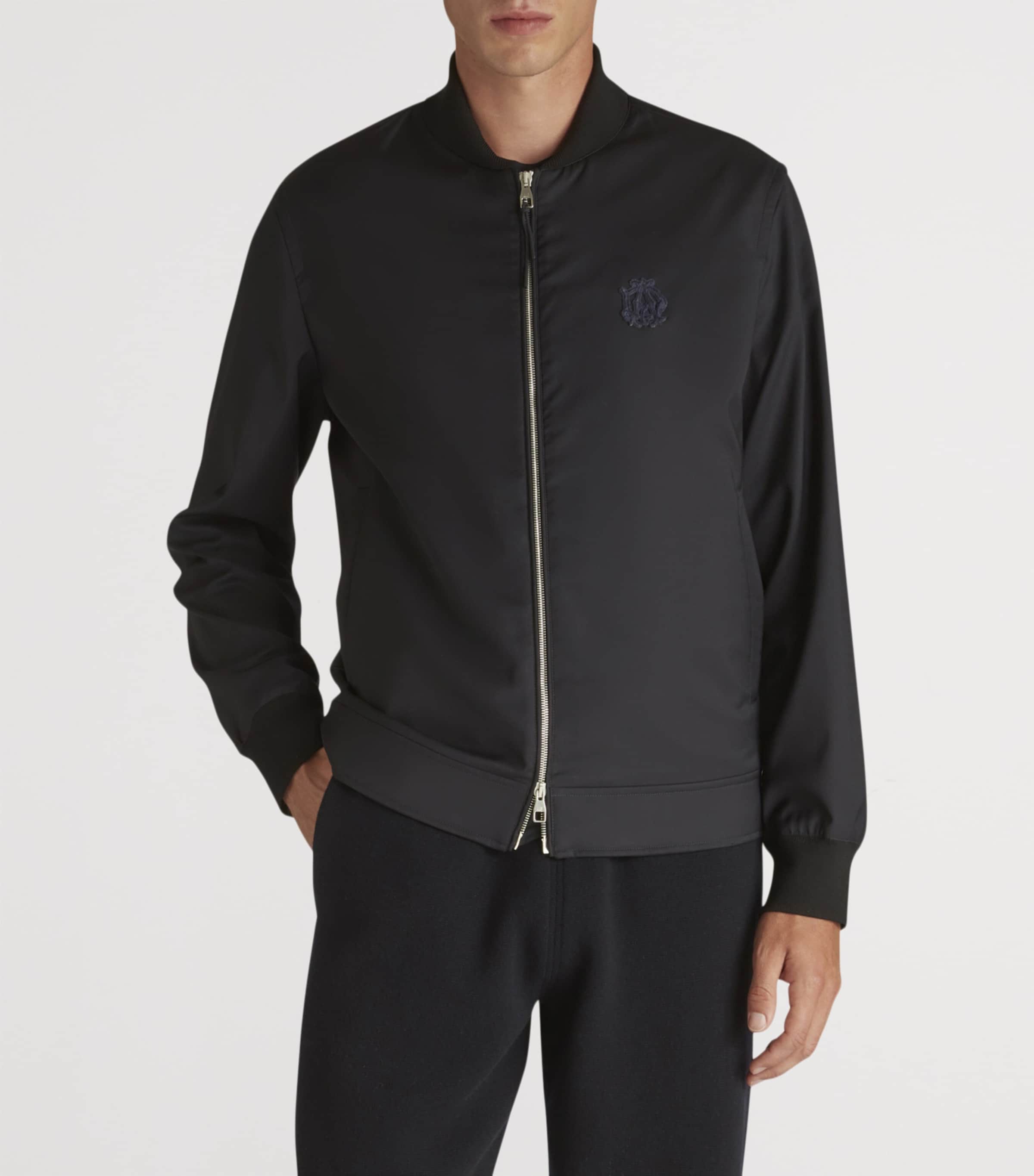 Stretch-Wool Athluxury Bomber Jacket 410NAVY Image 2