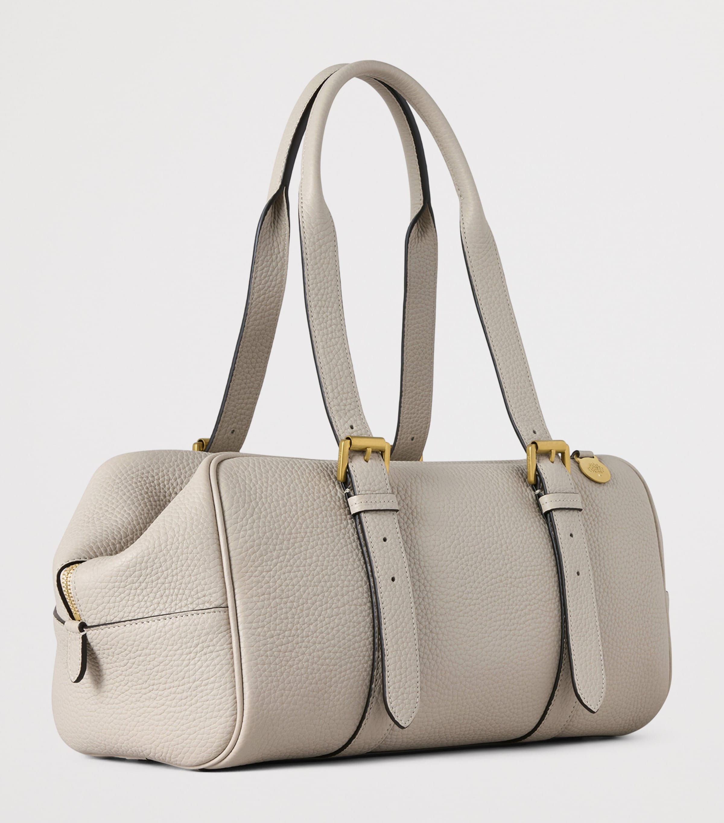 Mulberry Leather Boston Shoulder Bag Chalk Image 3