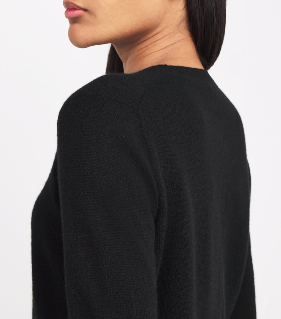 Cashmere Round-Neck Sweater BLACK Image 6