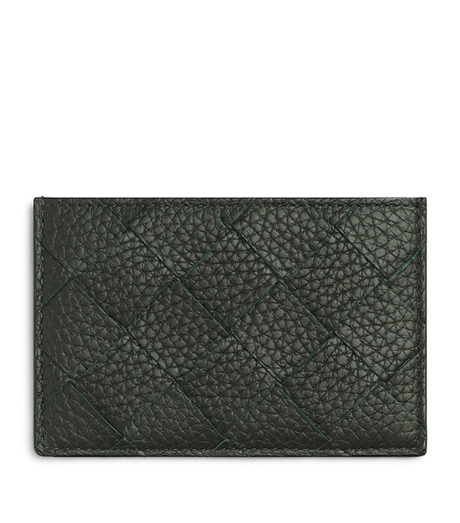 Grained Leather Intrecciato Card Holder 3350 Image 1