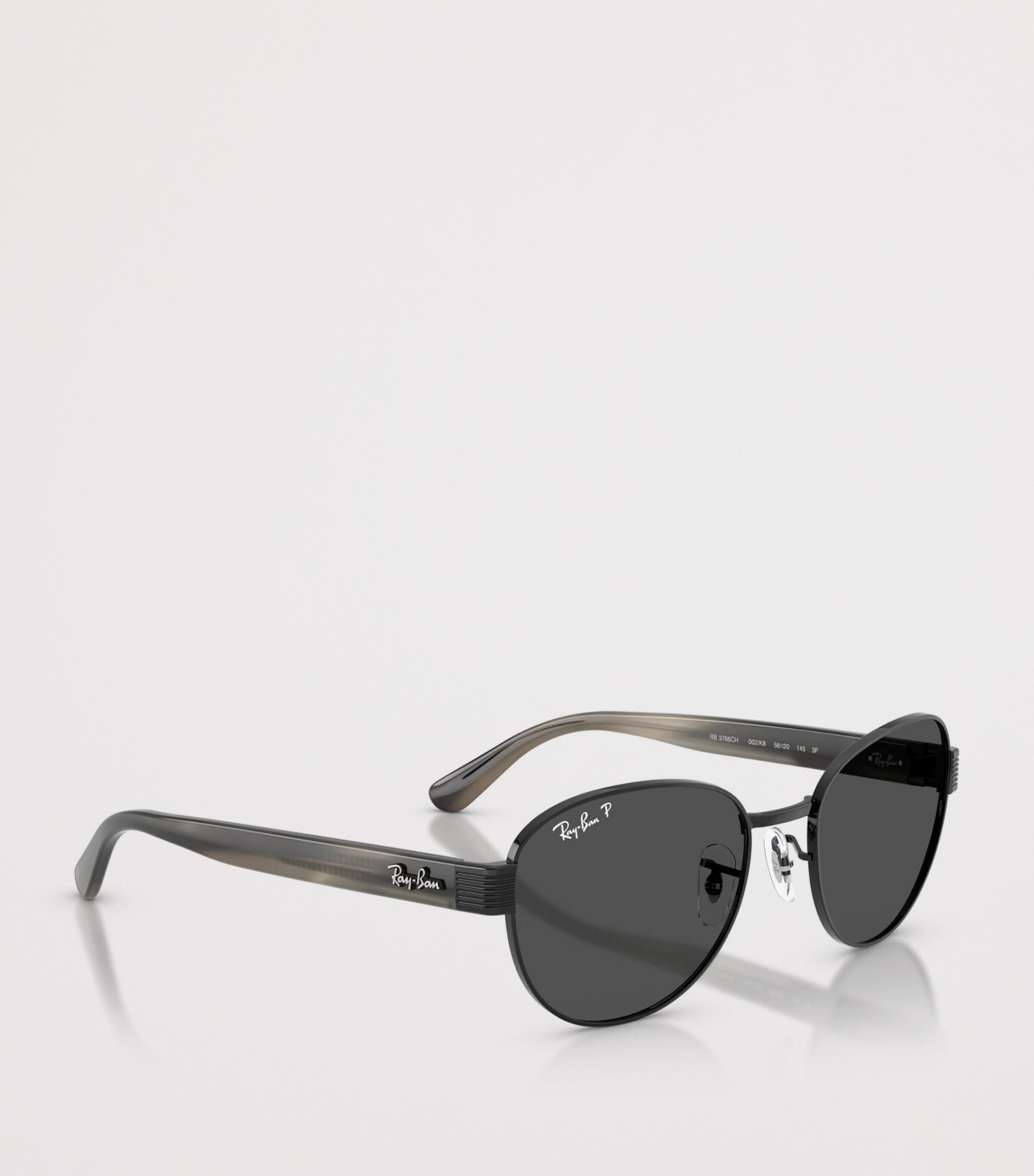 Ray-Ban RB3766 Polarized+ Lenses Square Sunglasses Black Image 6