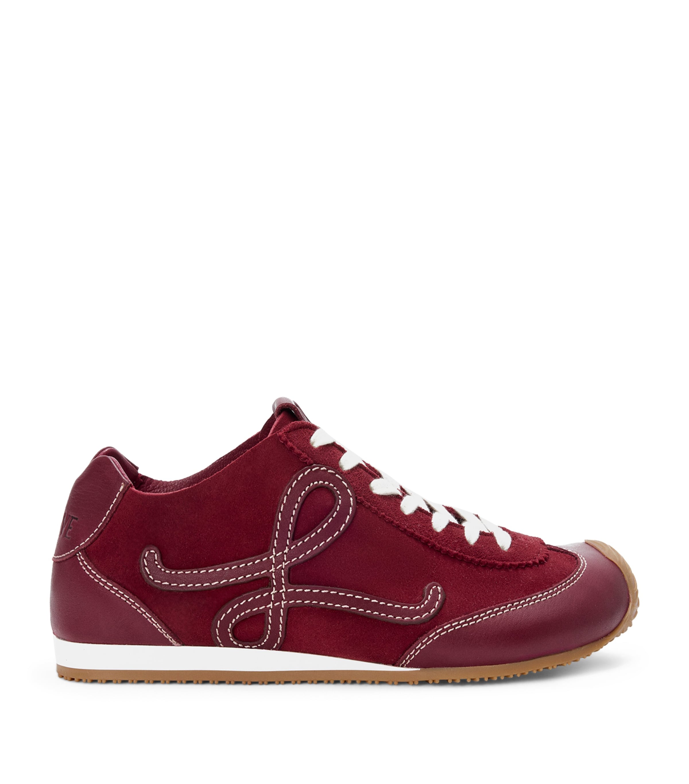 Loewe Suede Ballet Runner 2.0 Sneakers In Burgundy