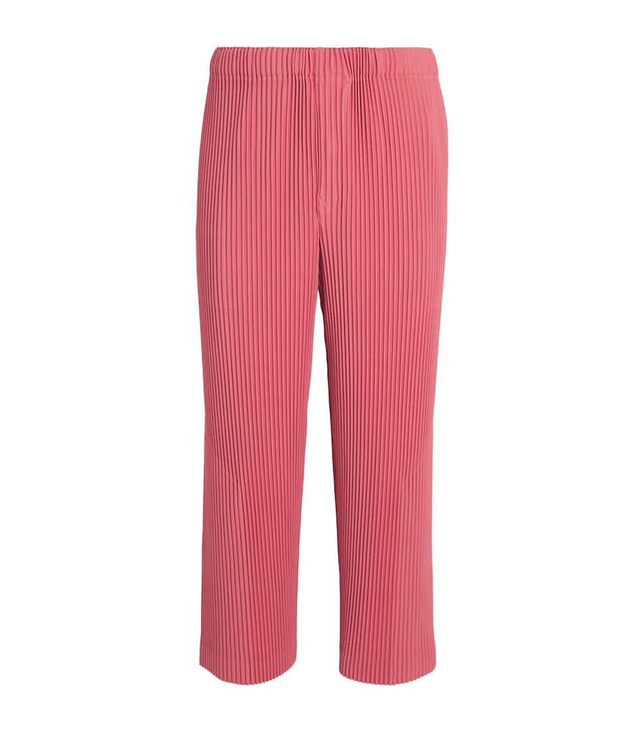 Pleated Straight Trousers 25-DUSKY RED Image 1