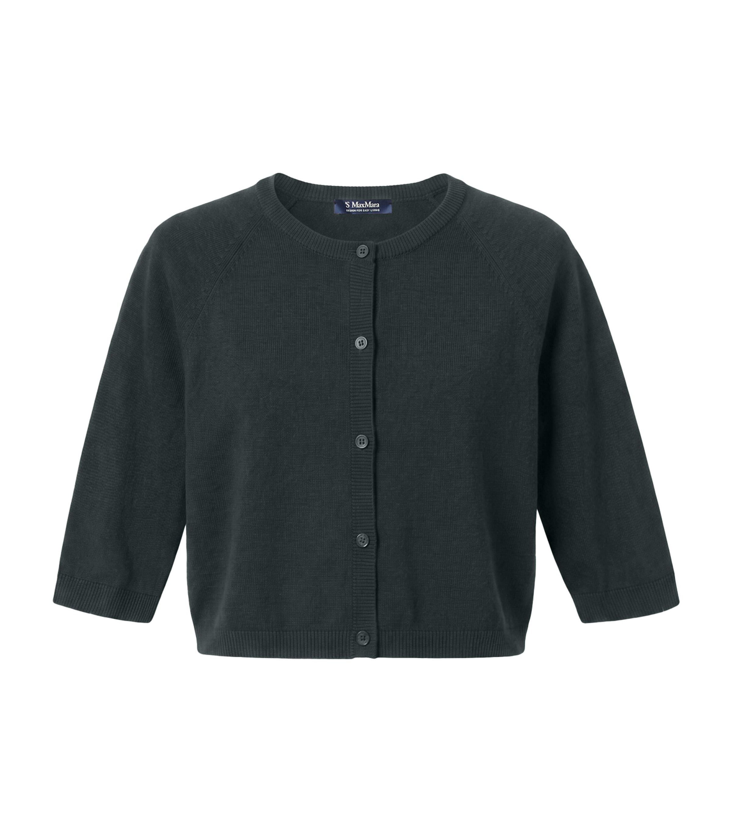 Max Mara Womens Cotton-Silk-Cashmere Cardigan Dark Green Image 1