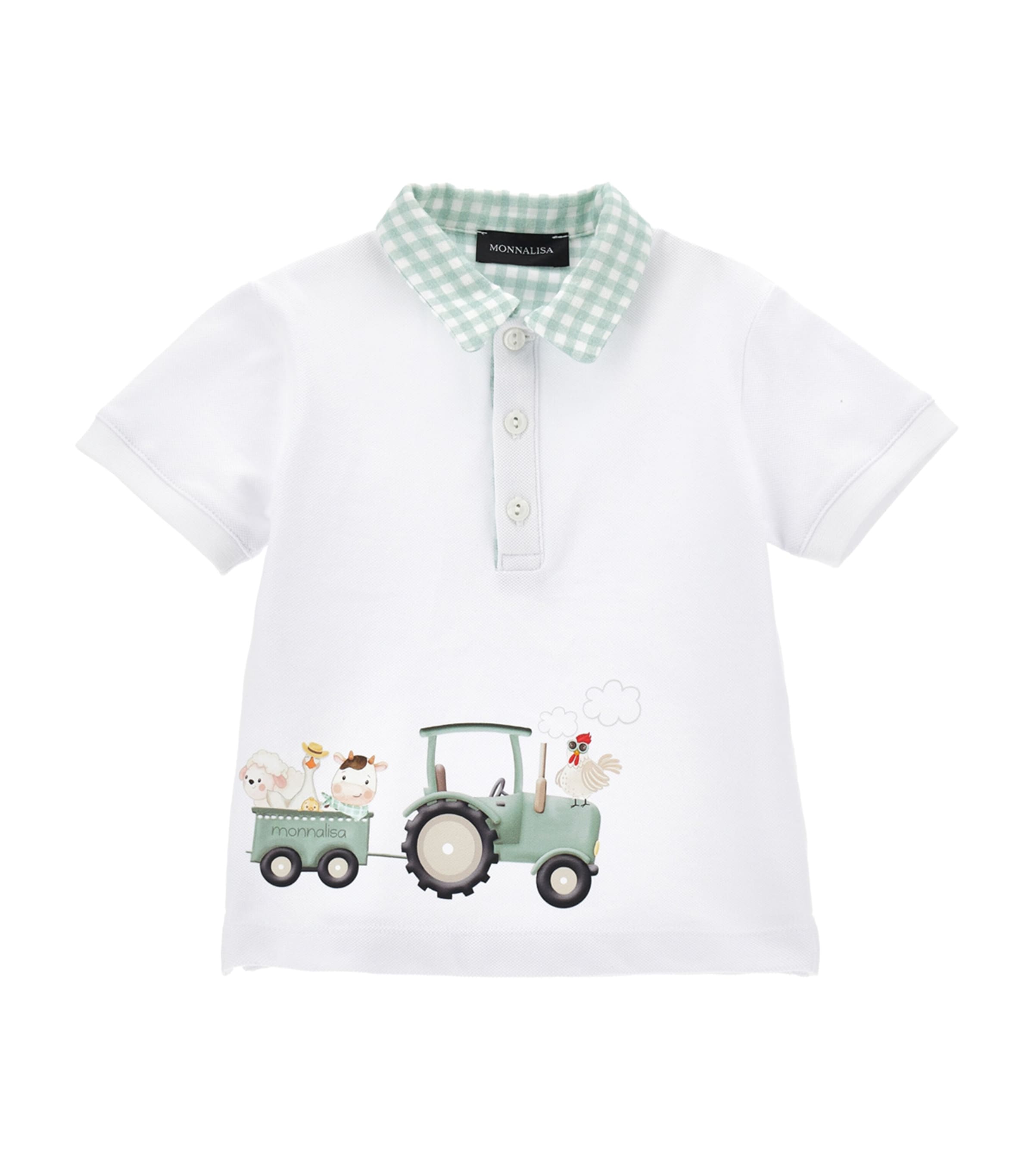 Monnalisa Cotton Printed Polo Shirt