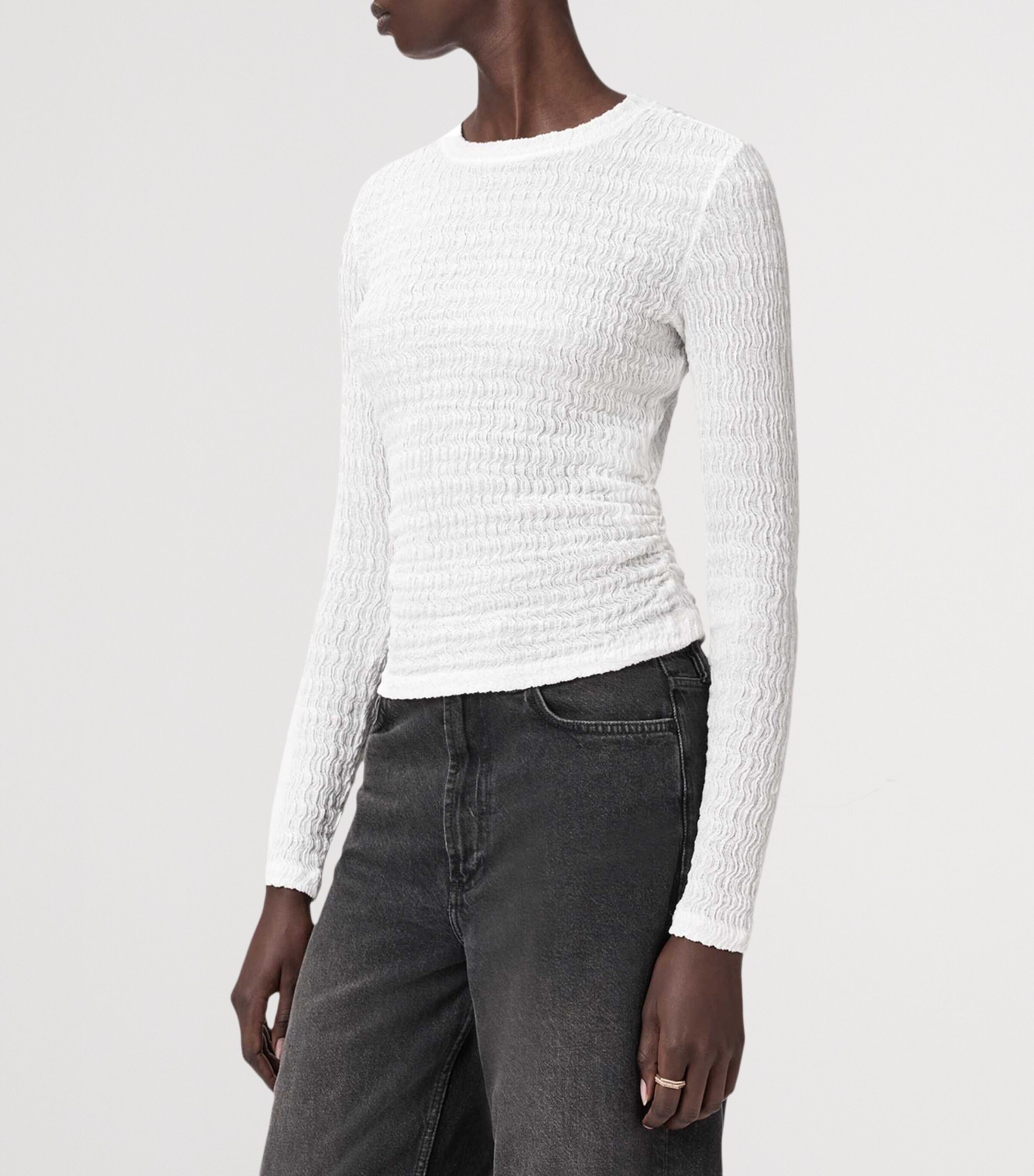 Cotton-Blend West Top WHITE Image 7