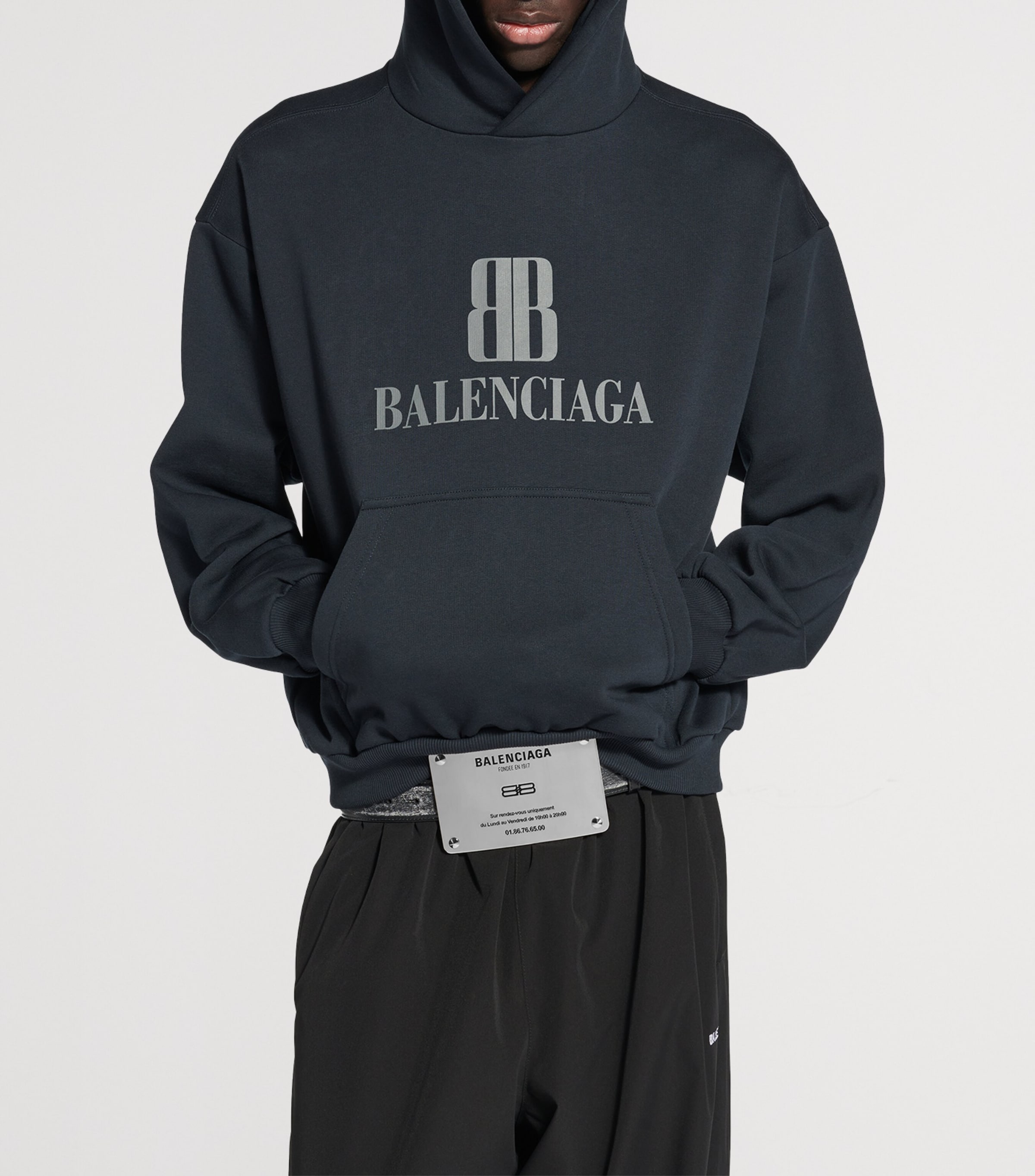 Oversized Cotton Logo Hoodie 1083 Image 2