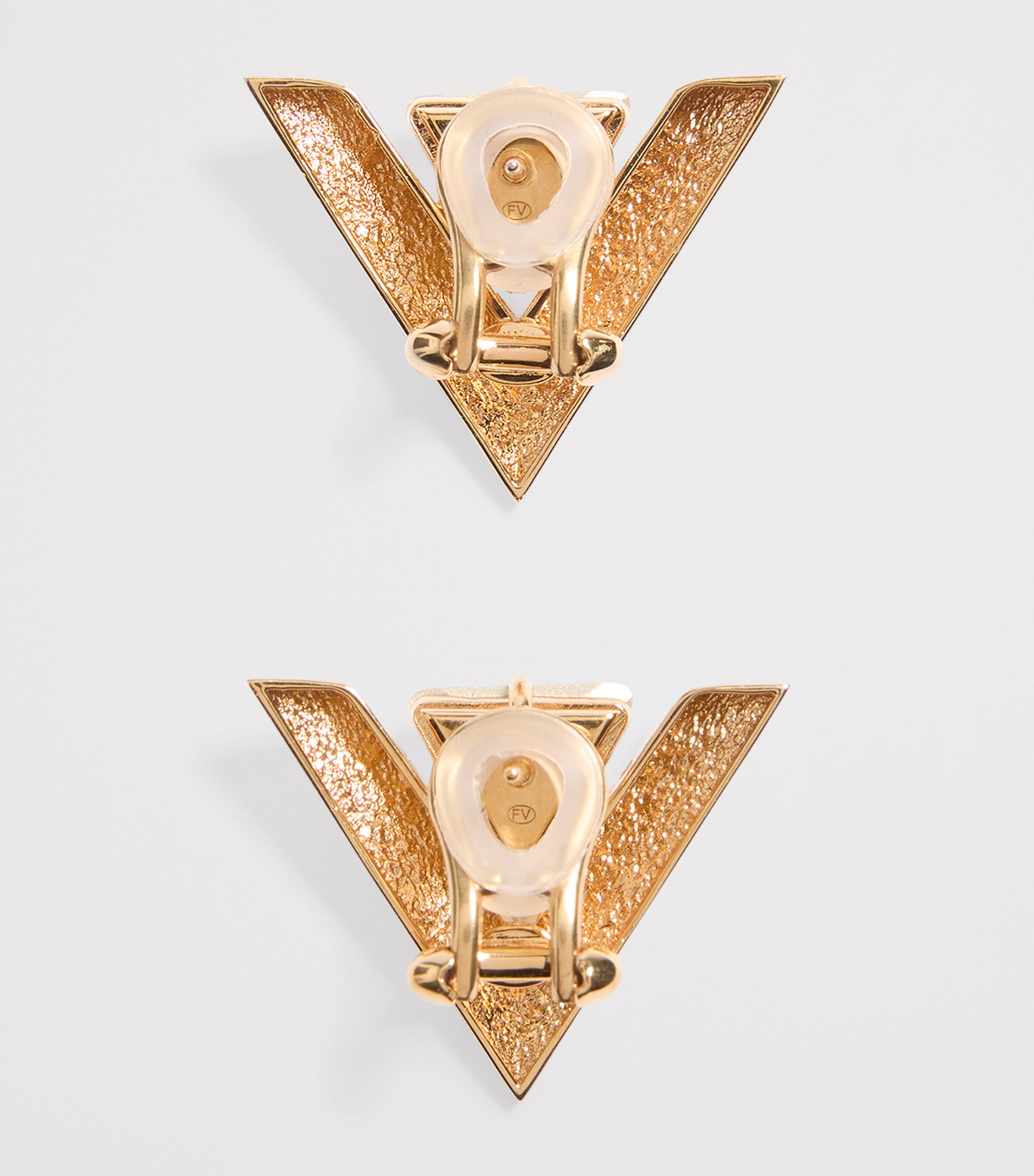 Large Je Les V Logo Earrings 9MN Image 3