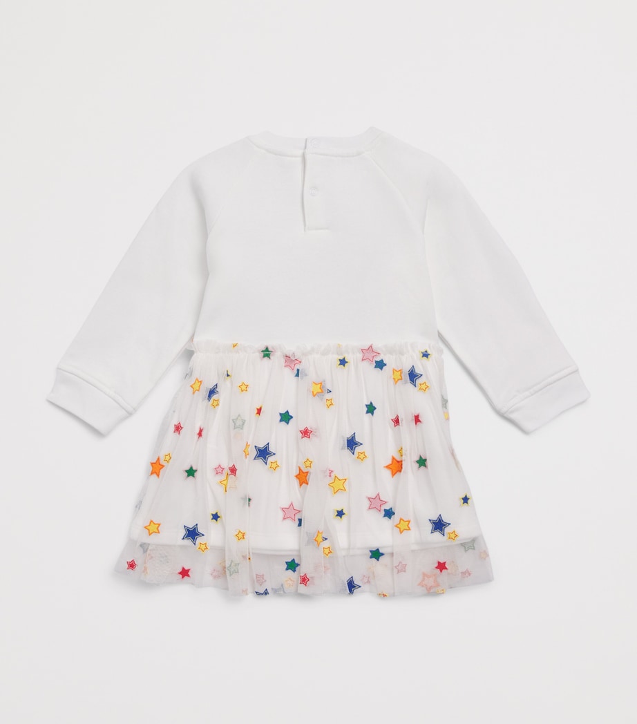 Stella McCartney Kids Cotton-Tulle Rainbow Dress (3-36 Months) Ivory Image 2