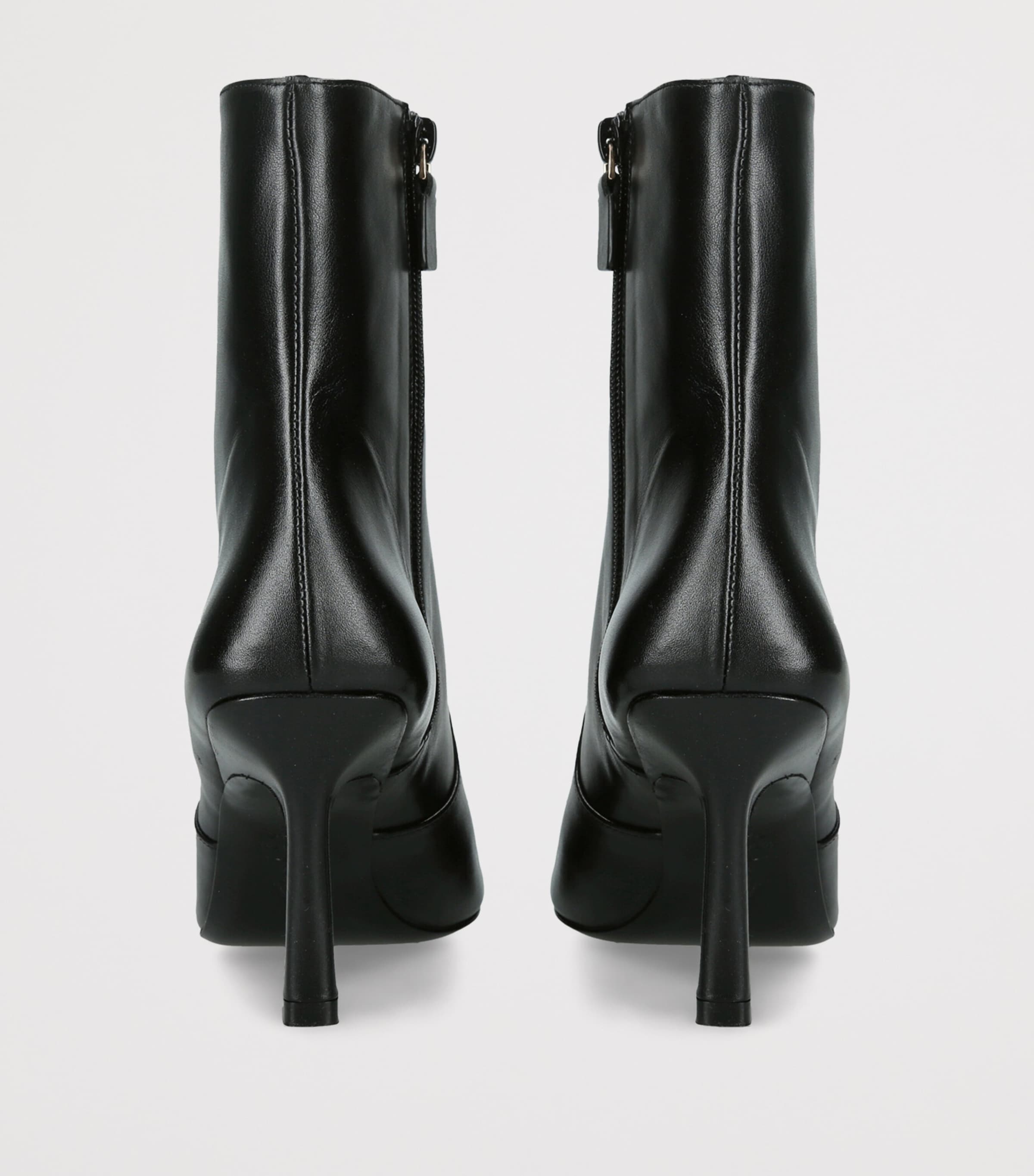 Stuart Weitzman Leather Vinnie Ankle Boots 85 Black Image 4