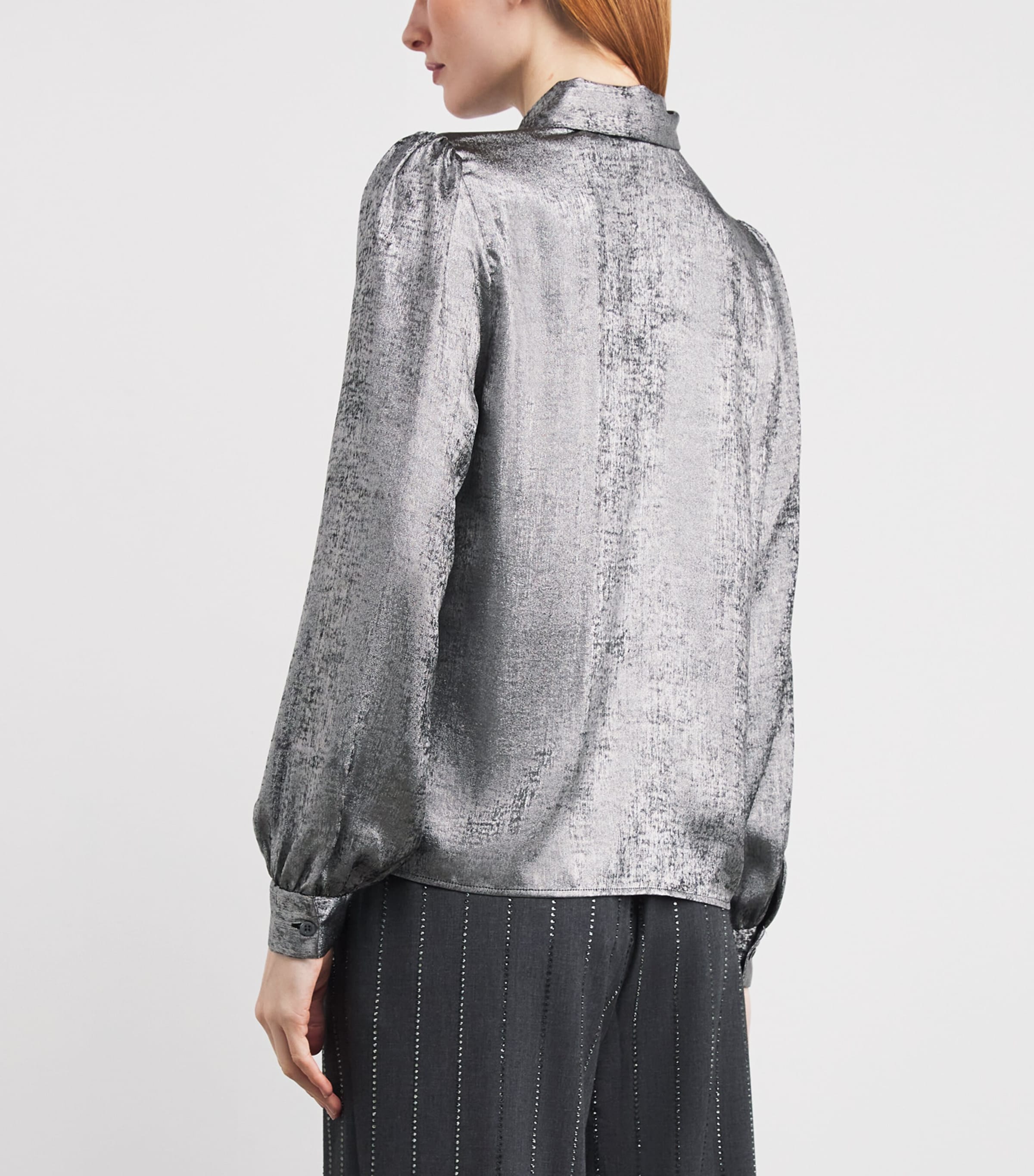 The Shiny Staple Blouse GUNMETAL Image 4
