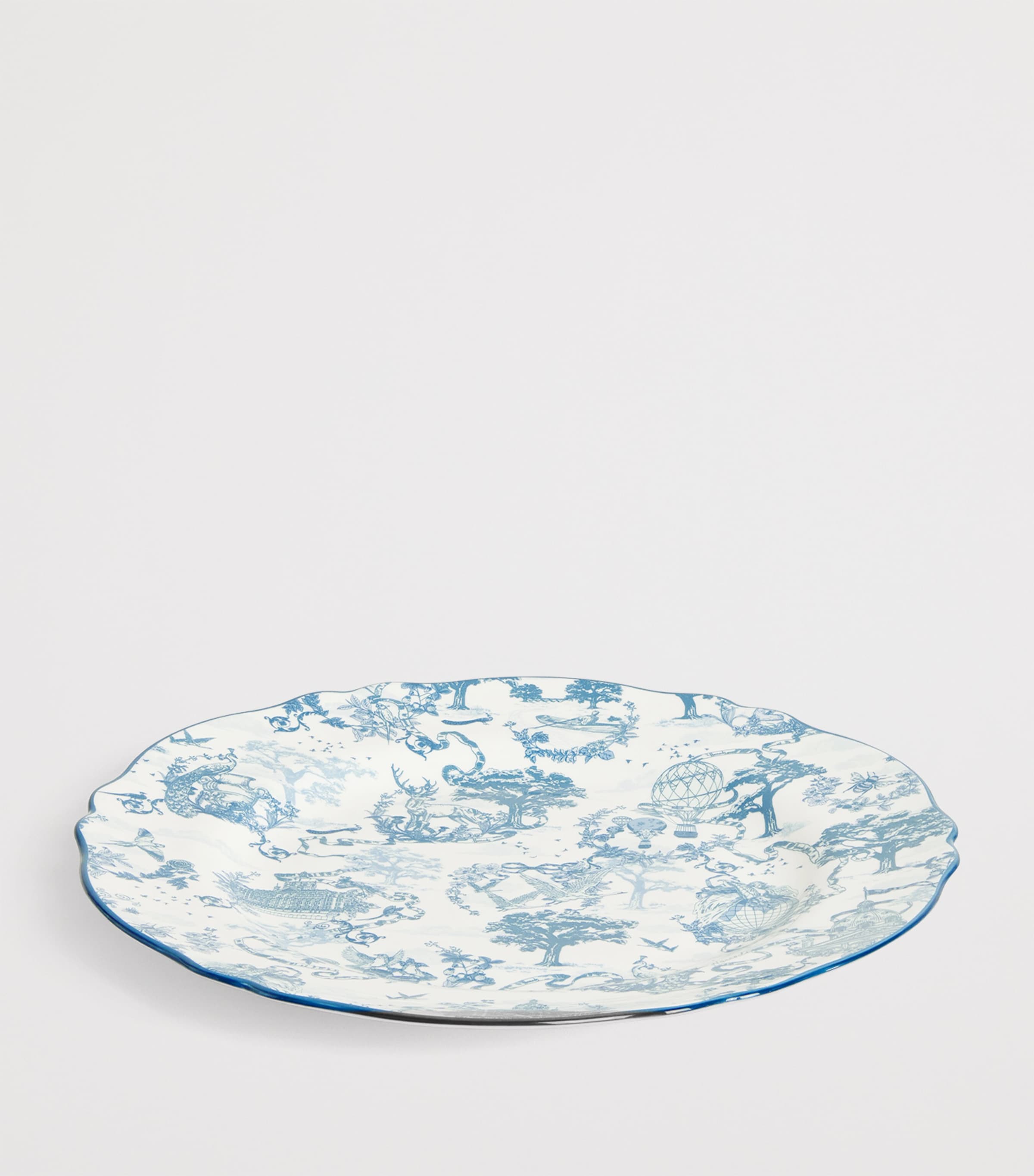 Bone China Toile Dinner Plate (27cm) BLUE Image 2